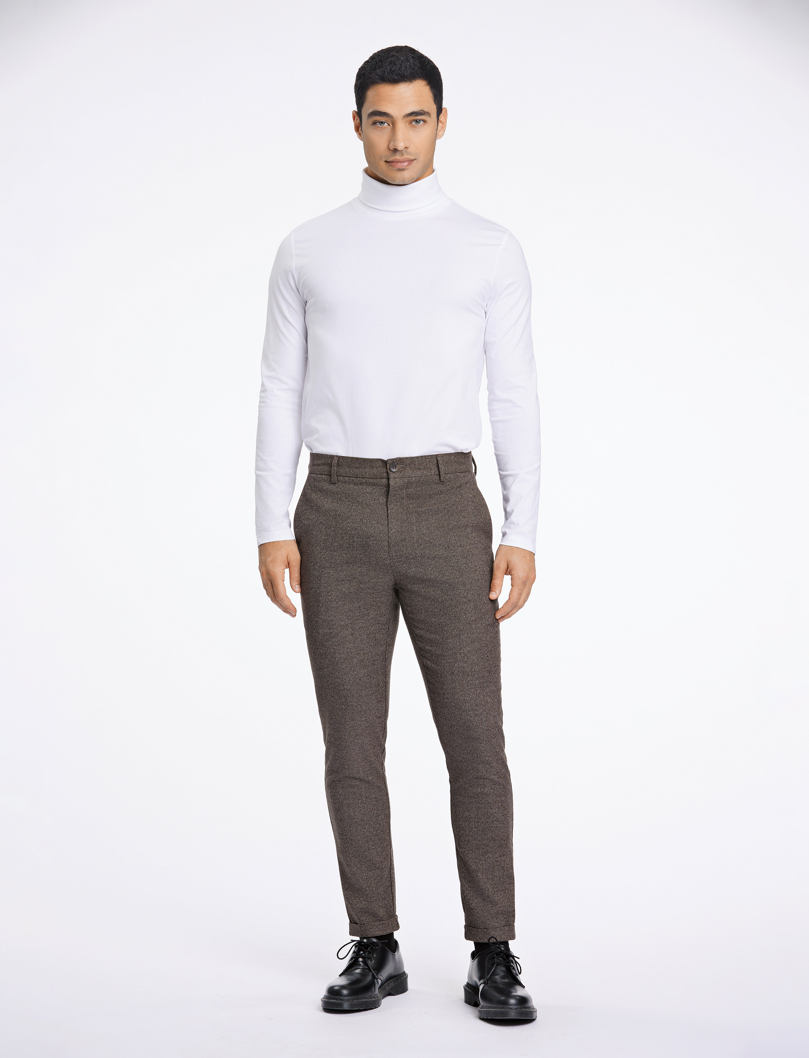 Lindbergh Melange superflex pants - Kampanj - BROWN MEL / brown