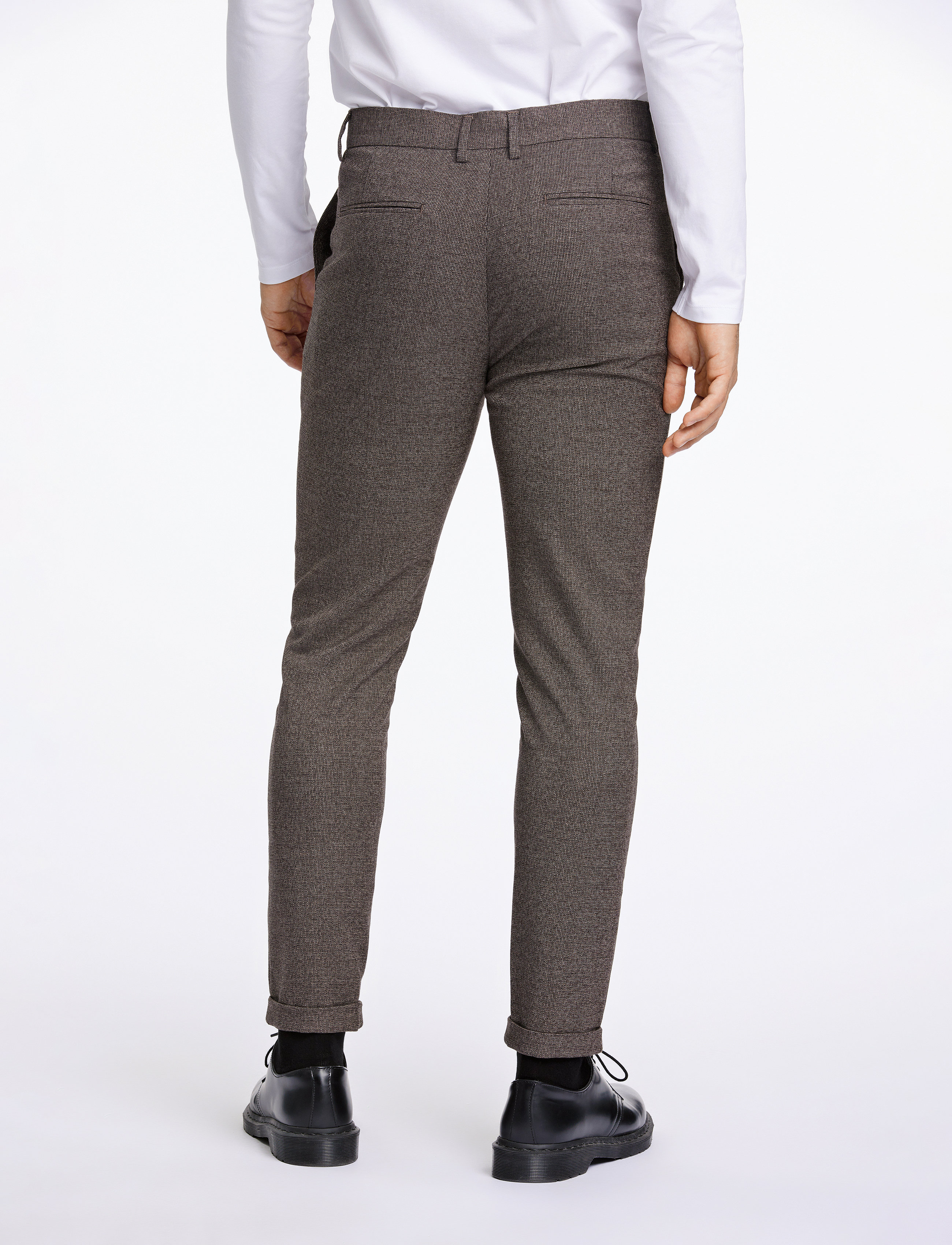 Lindbergh - Melange superflex pants - brown mel - 4
