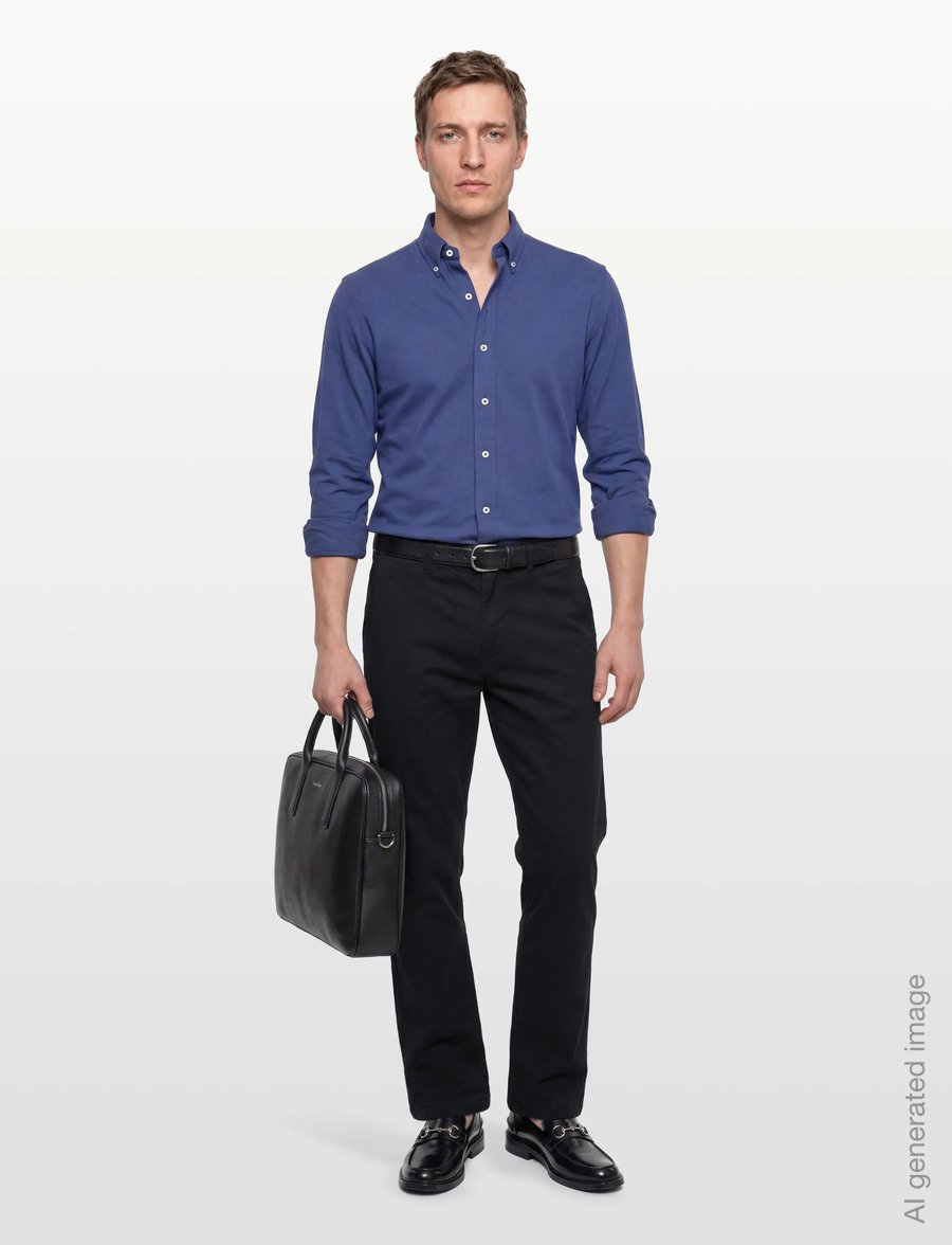 Lindbergh - Superflex chino pants - casual byxor - black - 0