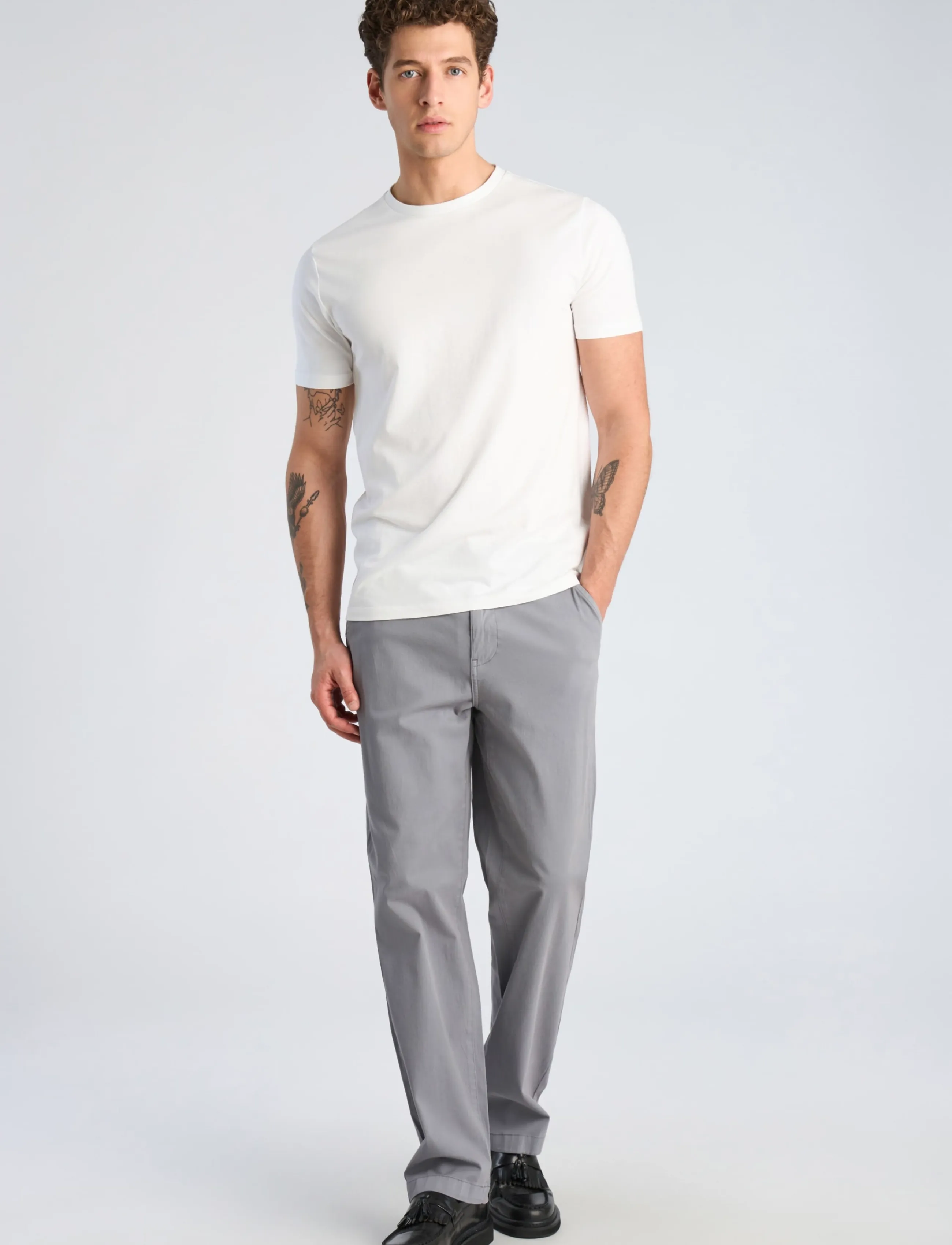 Lindbergh Superflex Chino Pants, 30 x 30, Grey, Bukser > Chinos, Herre