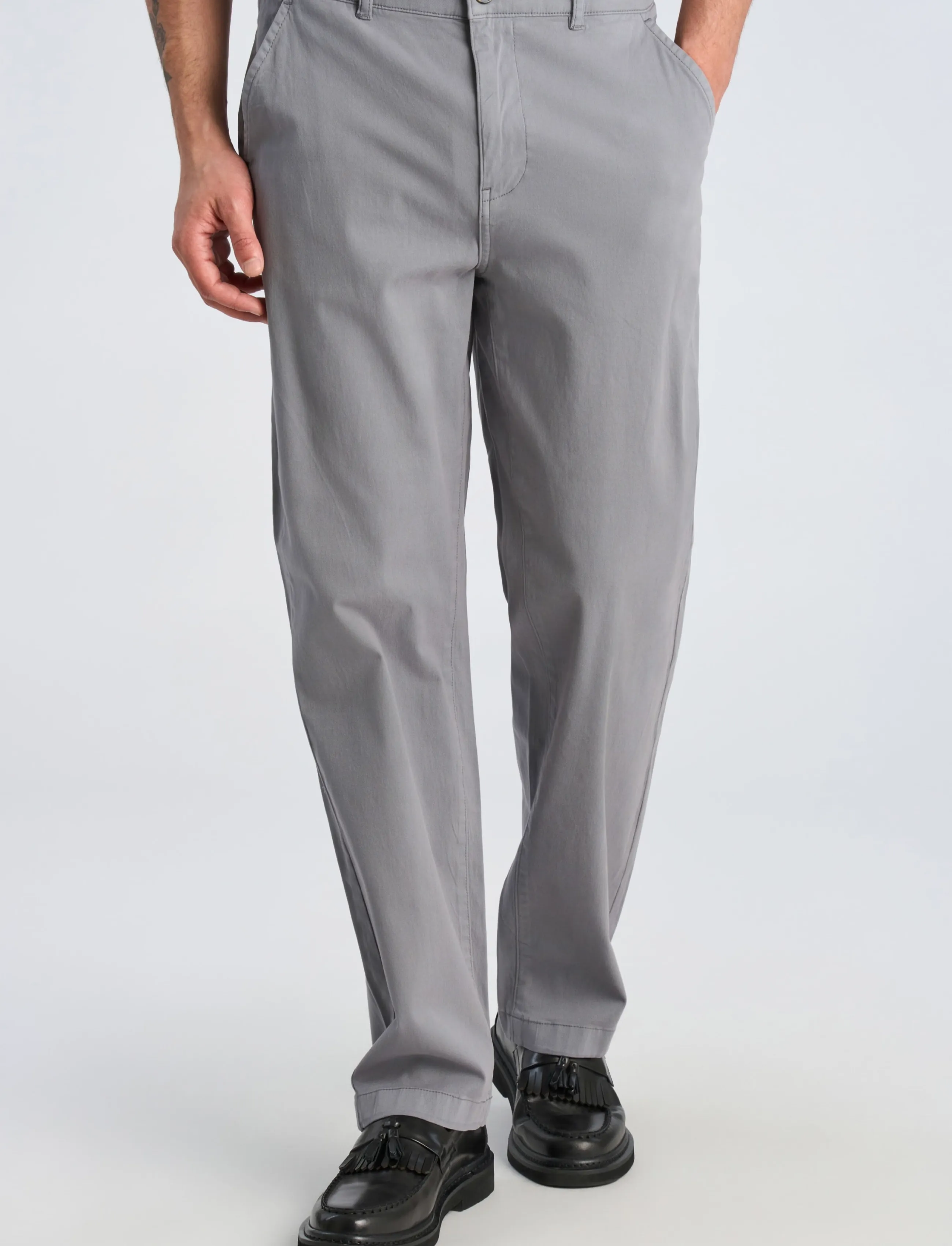Lindbergh - Superflex chino pants - freizeithosen - blue grey - 3