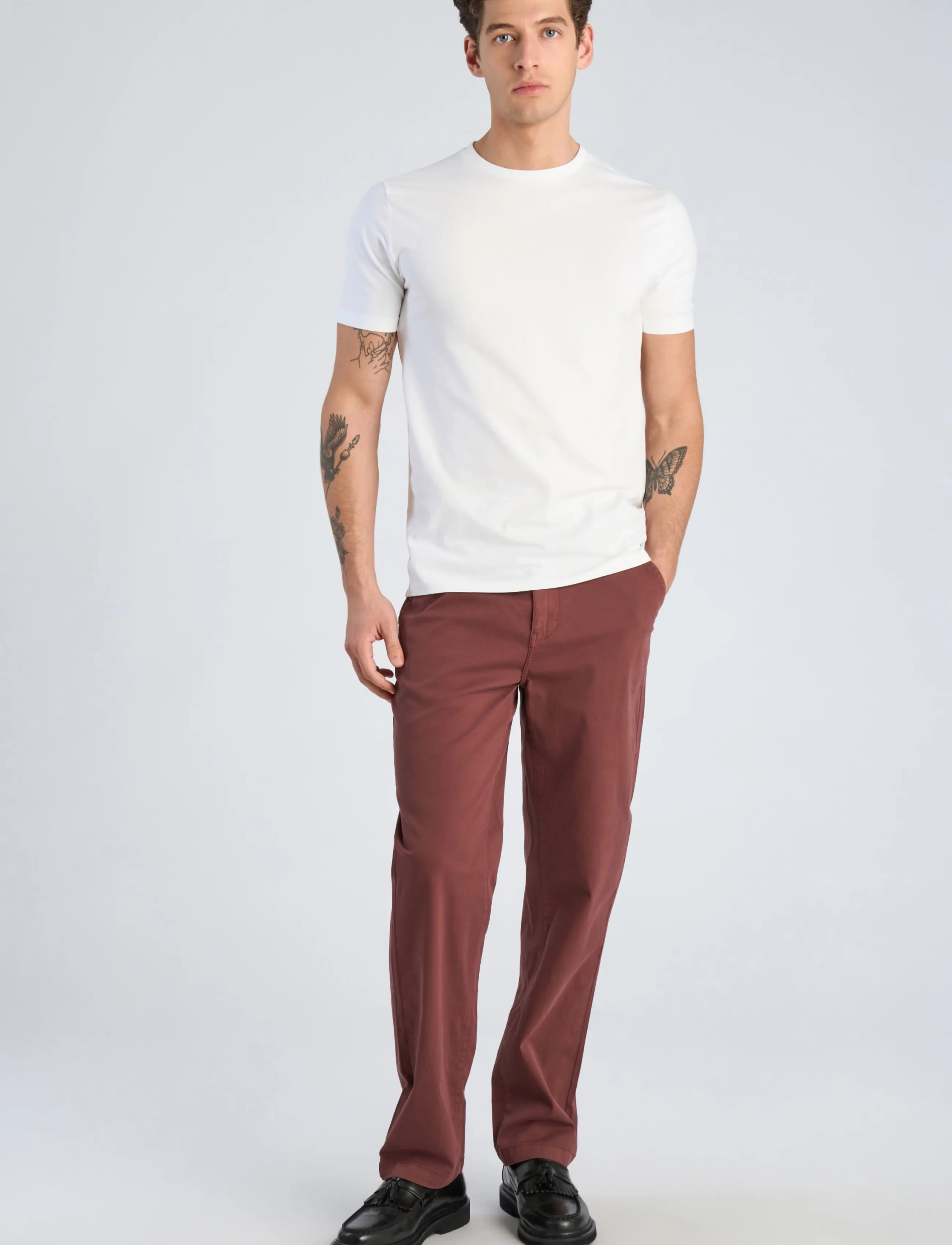 Lindbergh Superflex chino pants - Lindbergh - BURGUNDY / burgundy