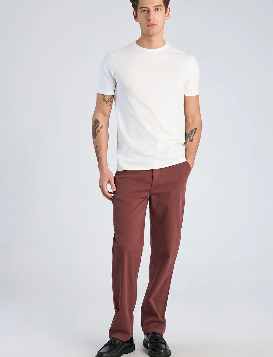 Lindbergh - Superflex chino pants - vabaajapüksid - burgundy - 0