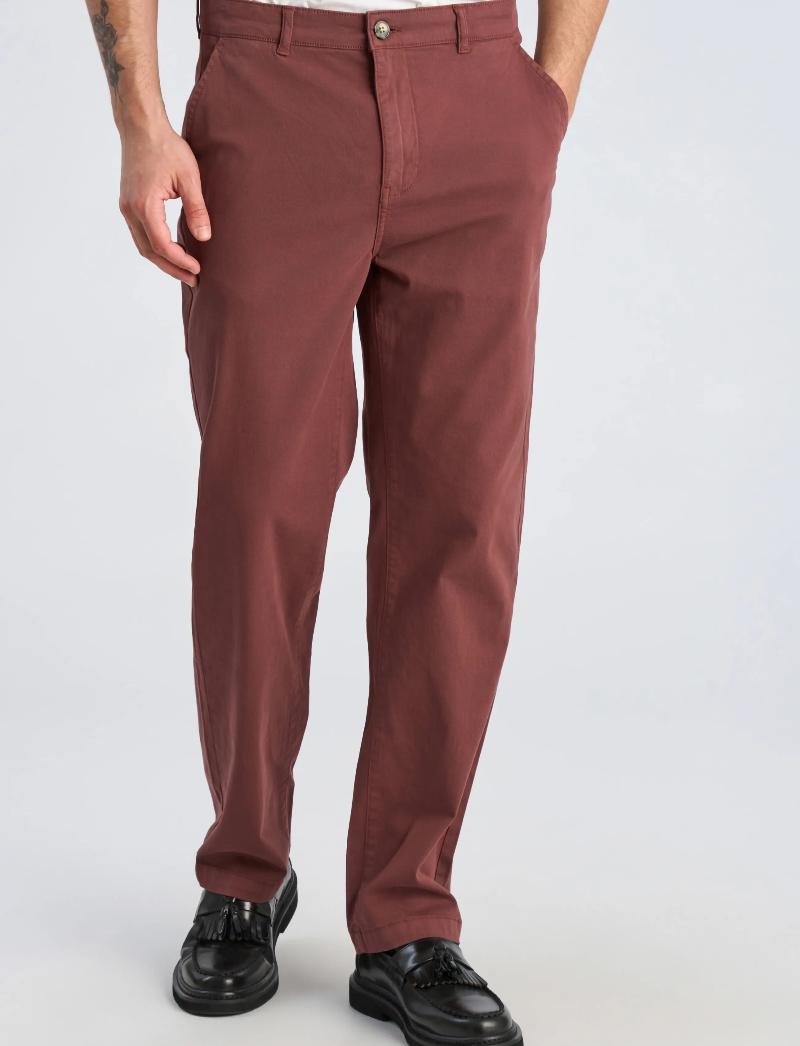Lindbergh - Superflex chino pants - vabaajapüksid - burgundy - 3