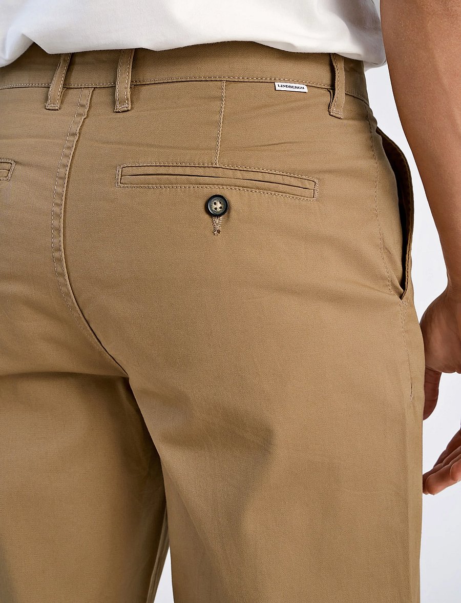 Lindbergh - Superflex chino pants - vabaajapüksid - deep sand - 5
