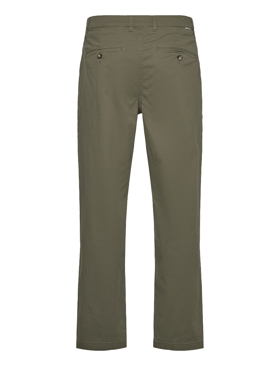 Lindbergh - Superflex chino pants - vabaajapüksid - dk army - 2