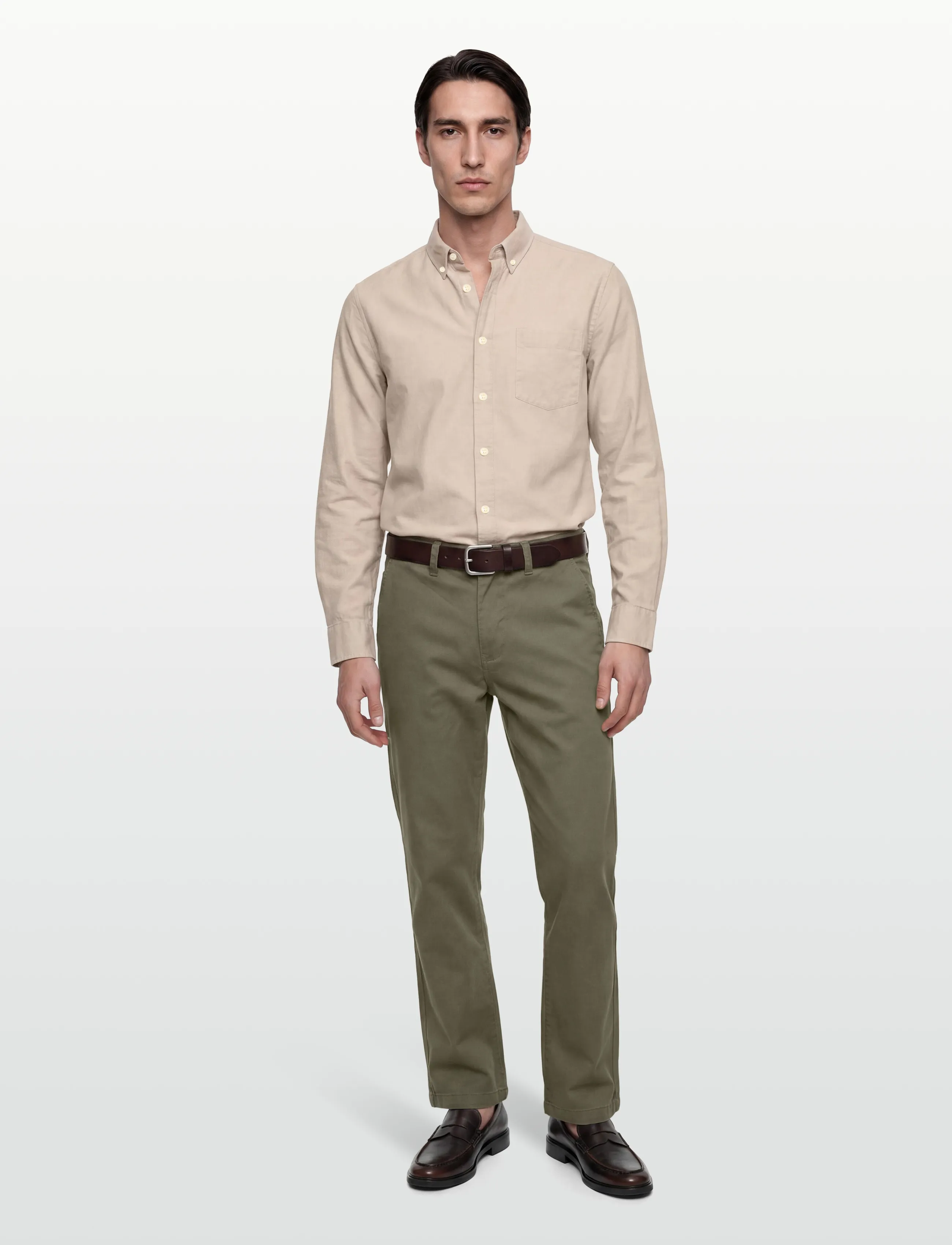 Lindbergh Superflex Chino Pants, Mænd, Chino Bukser, Kakigrøn, Str: 32 x 32