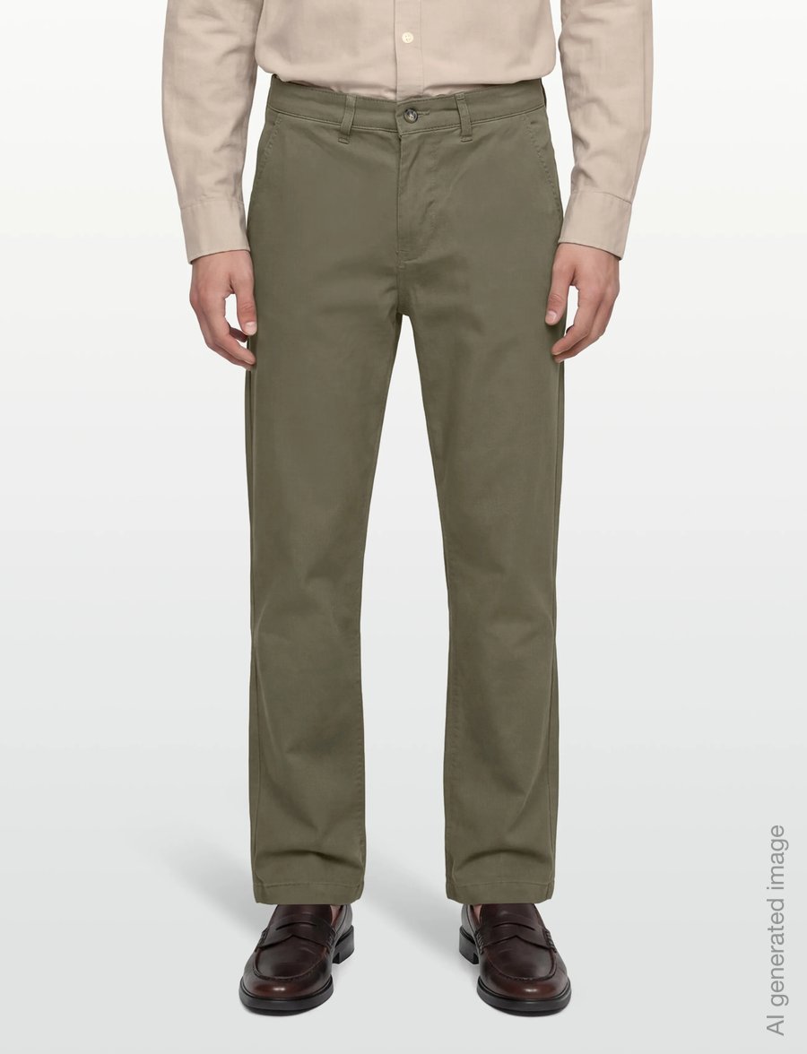 Lindbergh - Superflex chino pants - vabaajapüksid - dk army - 3