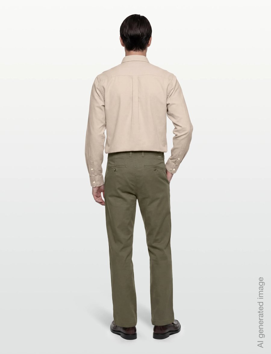 Lindbergh - Superflex chino pants - vabaajapüksid - dk army - 4