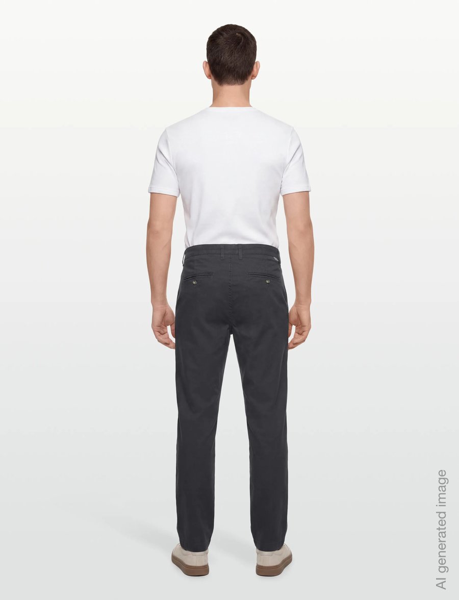 Lindbergh - Superflex chino pants - casual byxor - dk blue - 4