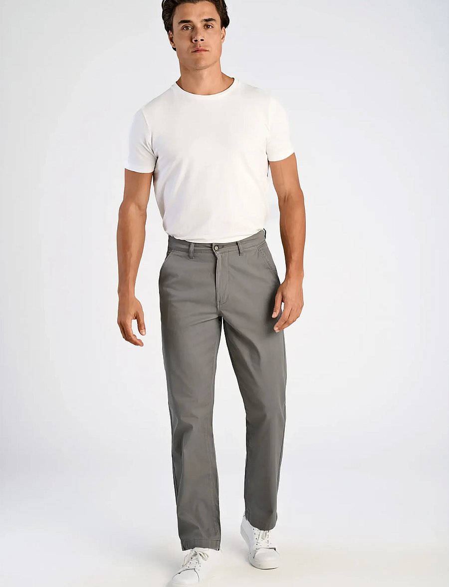 Lindbergh - Superflex chino pants - casual trousers - dk deep grey - 3