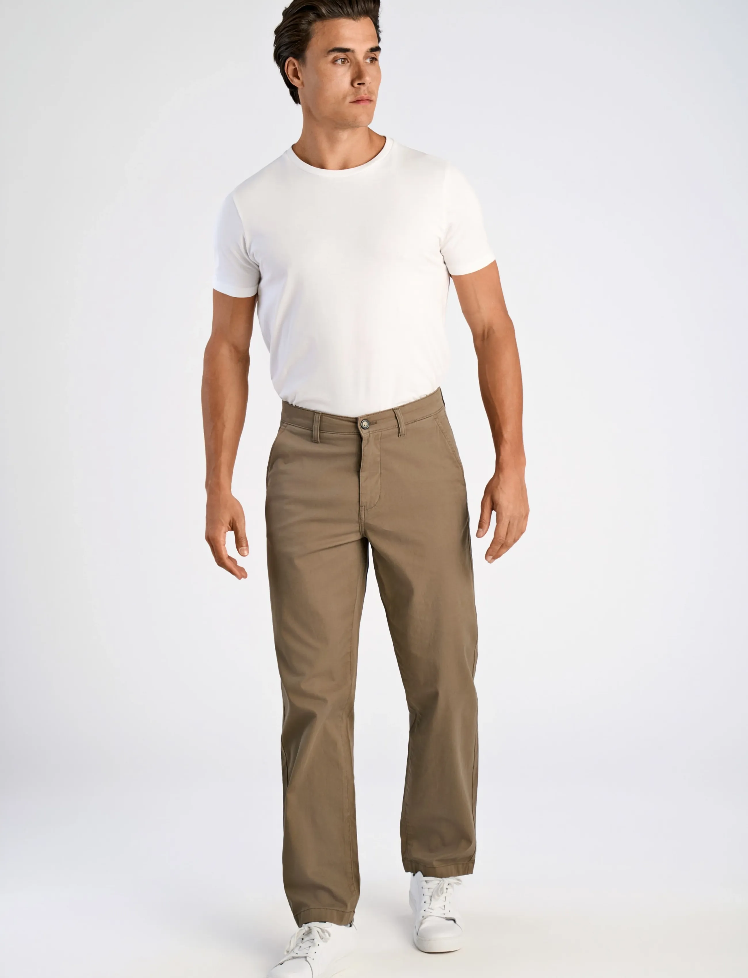 Lindbergh Superflex chino pants - Lindbergh - DK STONE / brown