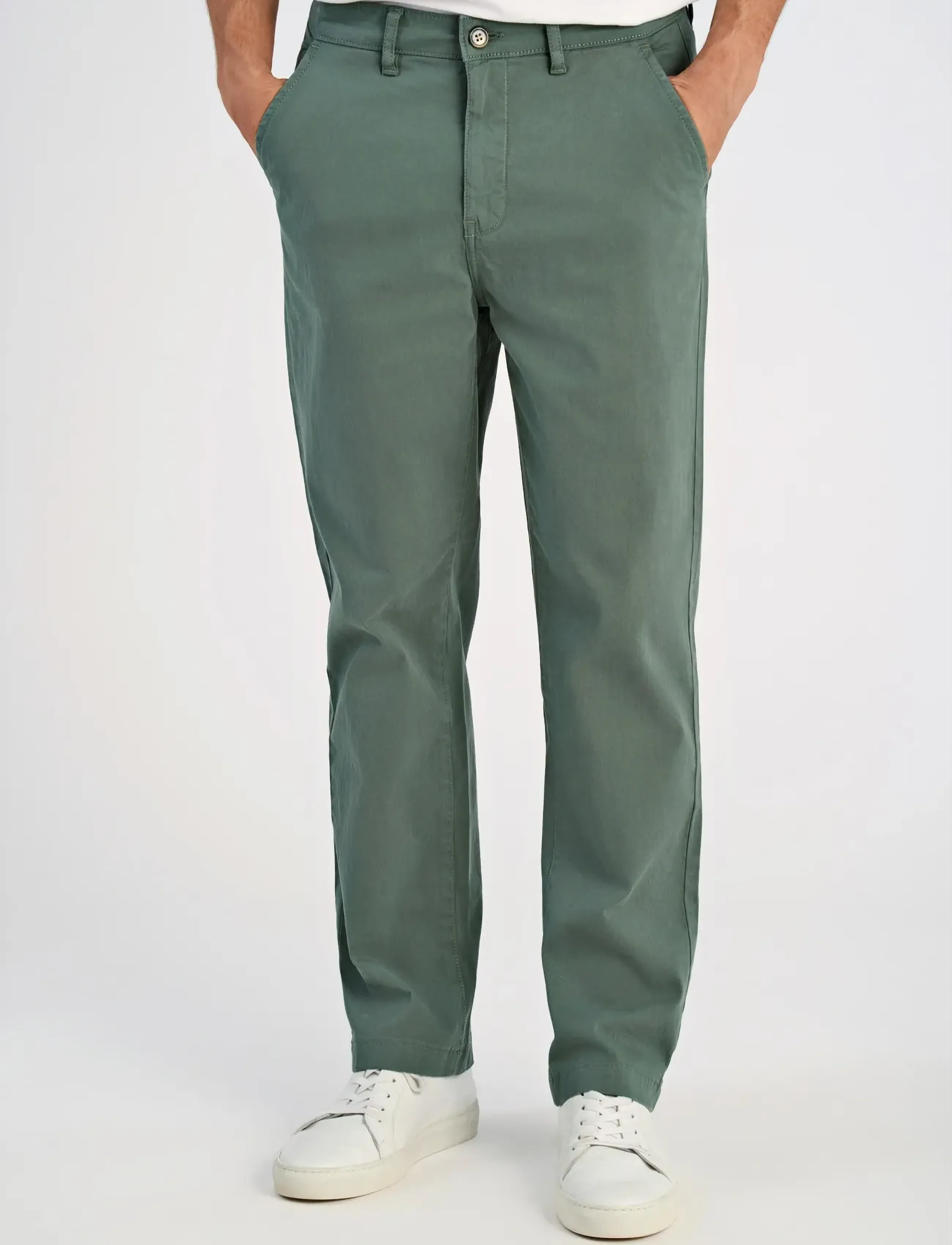 Lindbergh Superflex Chino Pants, 32 x 32, Green, Bukser > Chinos, Herre