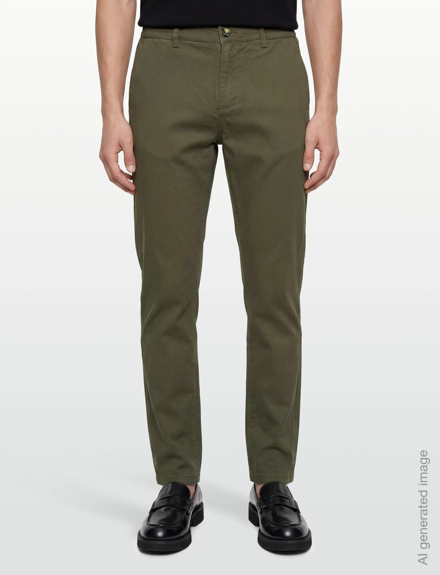Lindbergh - Superflex chino pants - chinos - dk army - 3