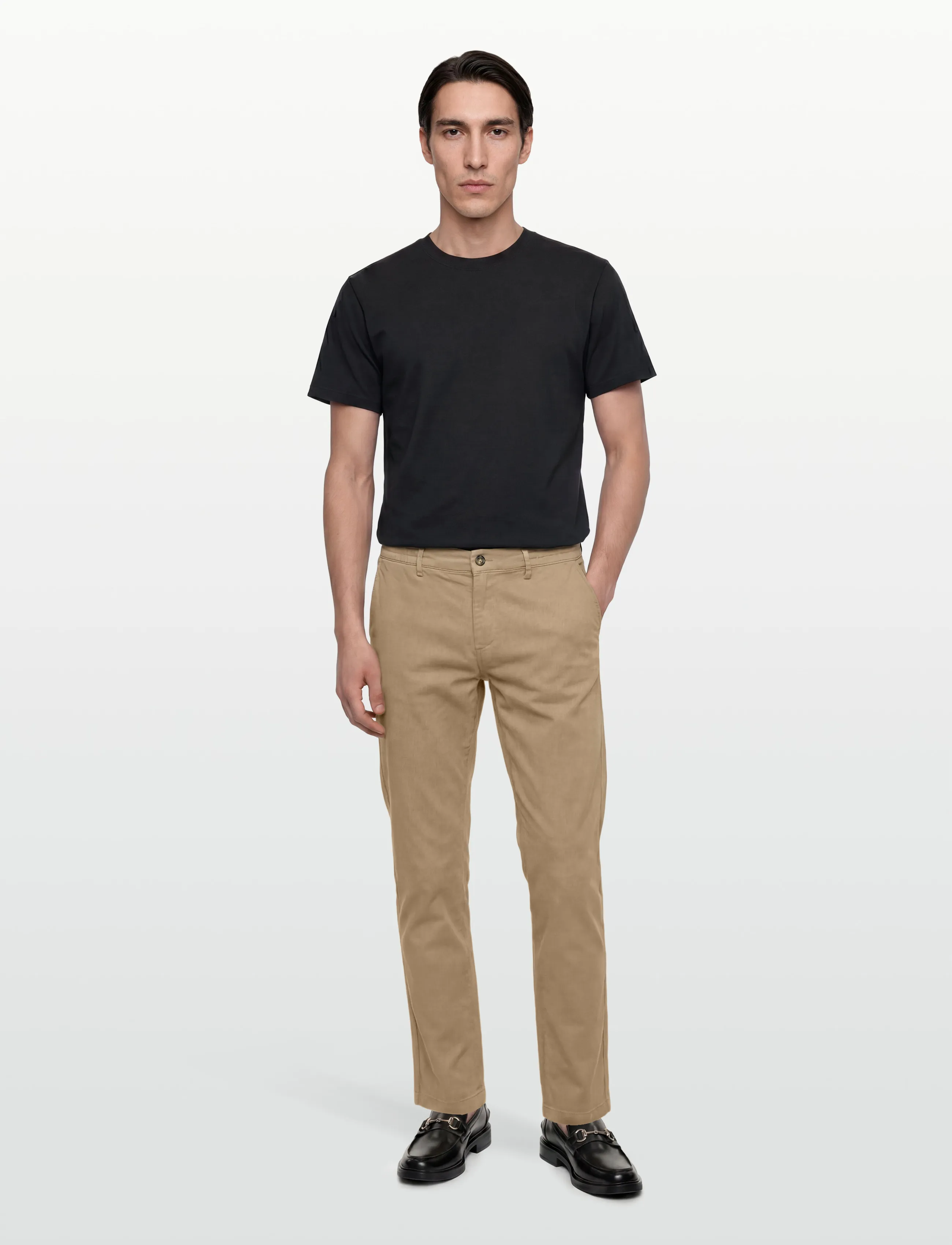 Lindbergh Superflex Chino Pants, L, Beige, Bukser > Chinos, Herre
