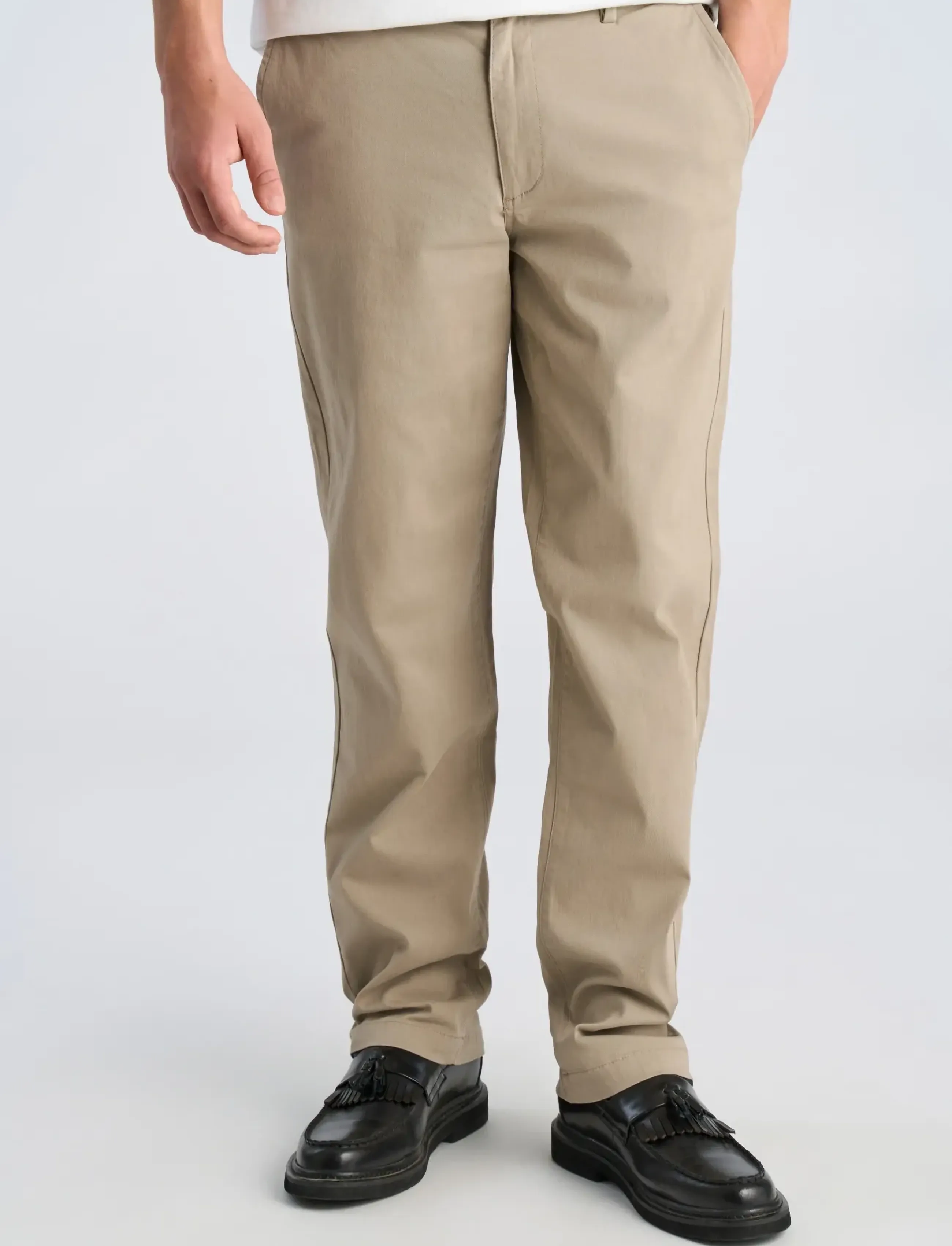 Lindbergh - Superflex chino pants - chinos - stone - 3