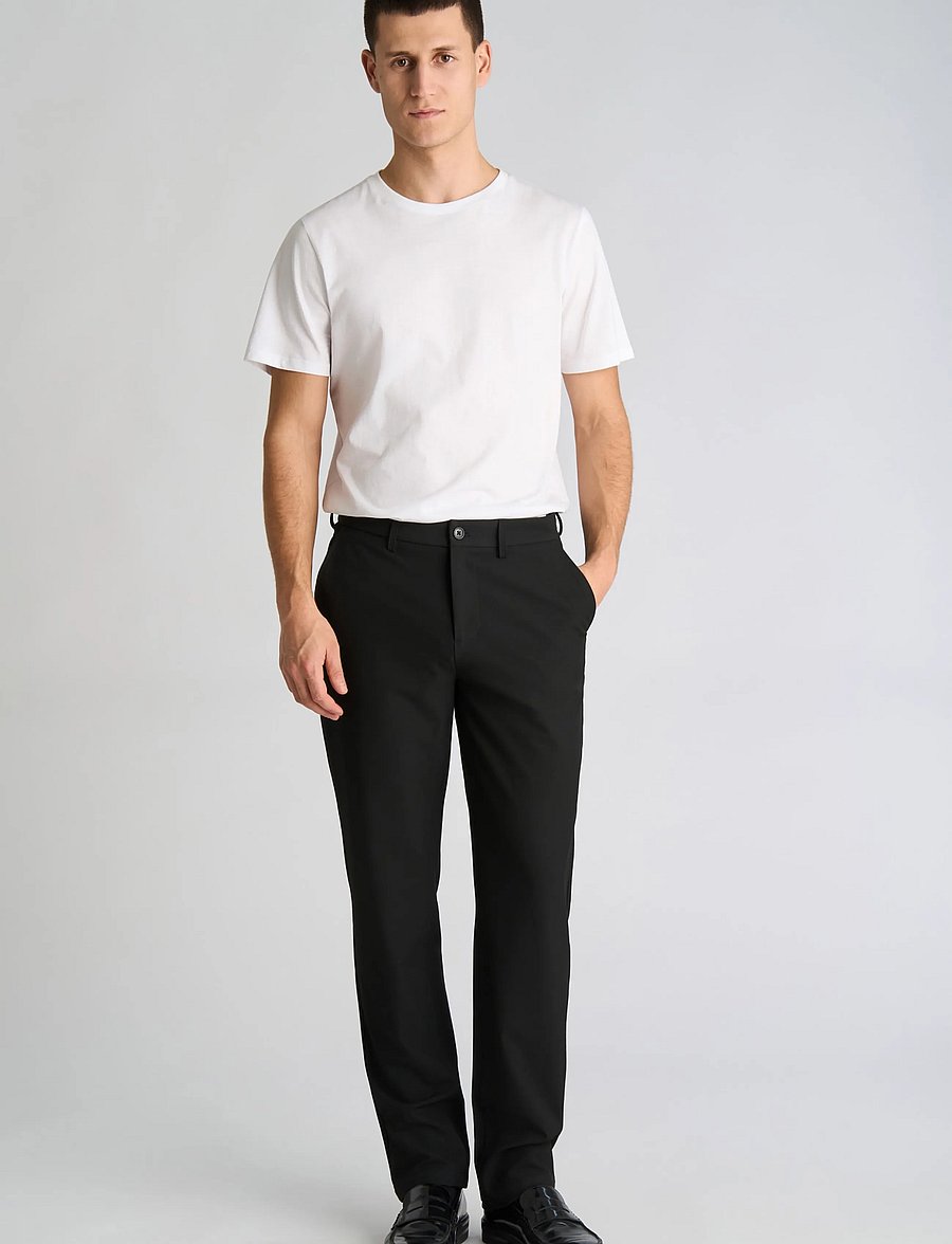 Lindbergh - Superflex formal chino pants - suit trousers - black - 0