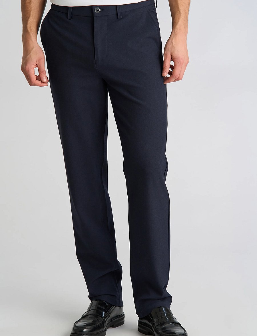 Lindbergh - Superflex formal chino pants - Ülikonnapüksid - dk blue mel - 3
