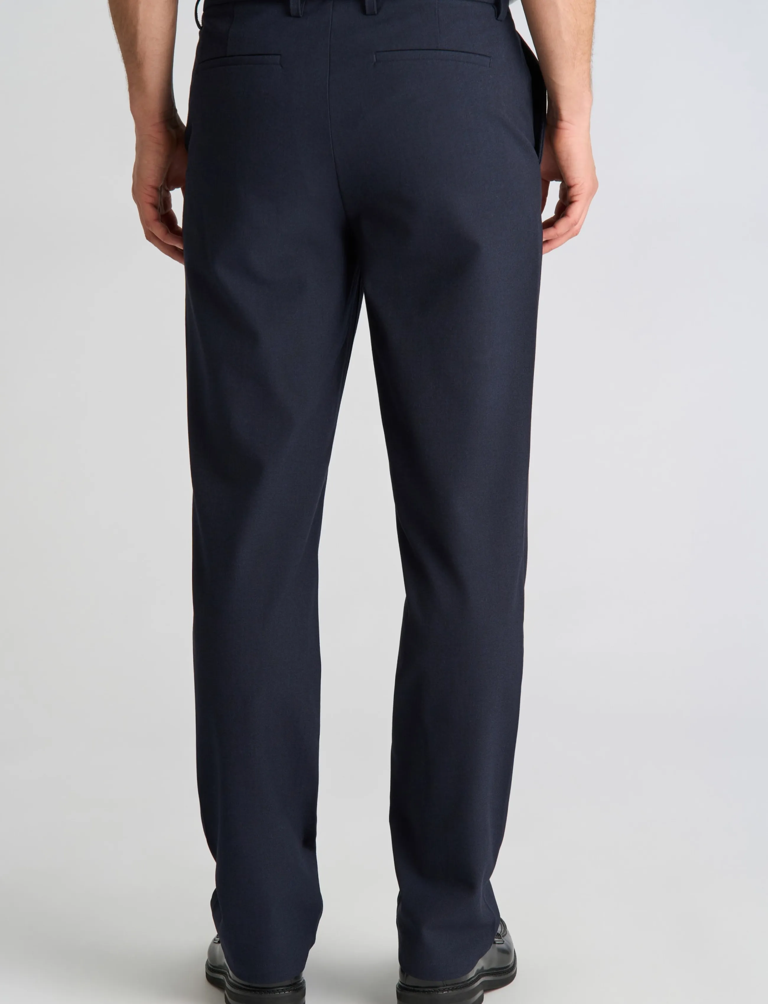 Lindbergh - Superflex formal chino pants - dk blue mel - 4