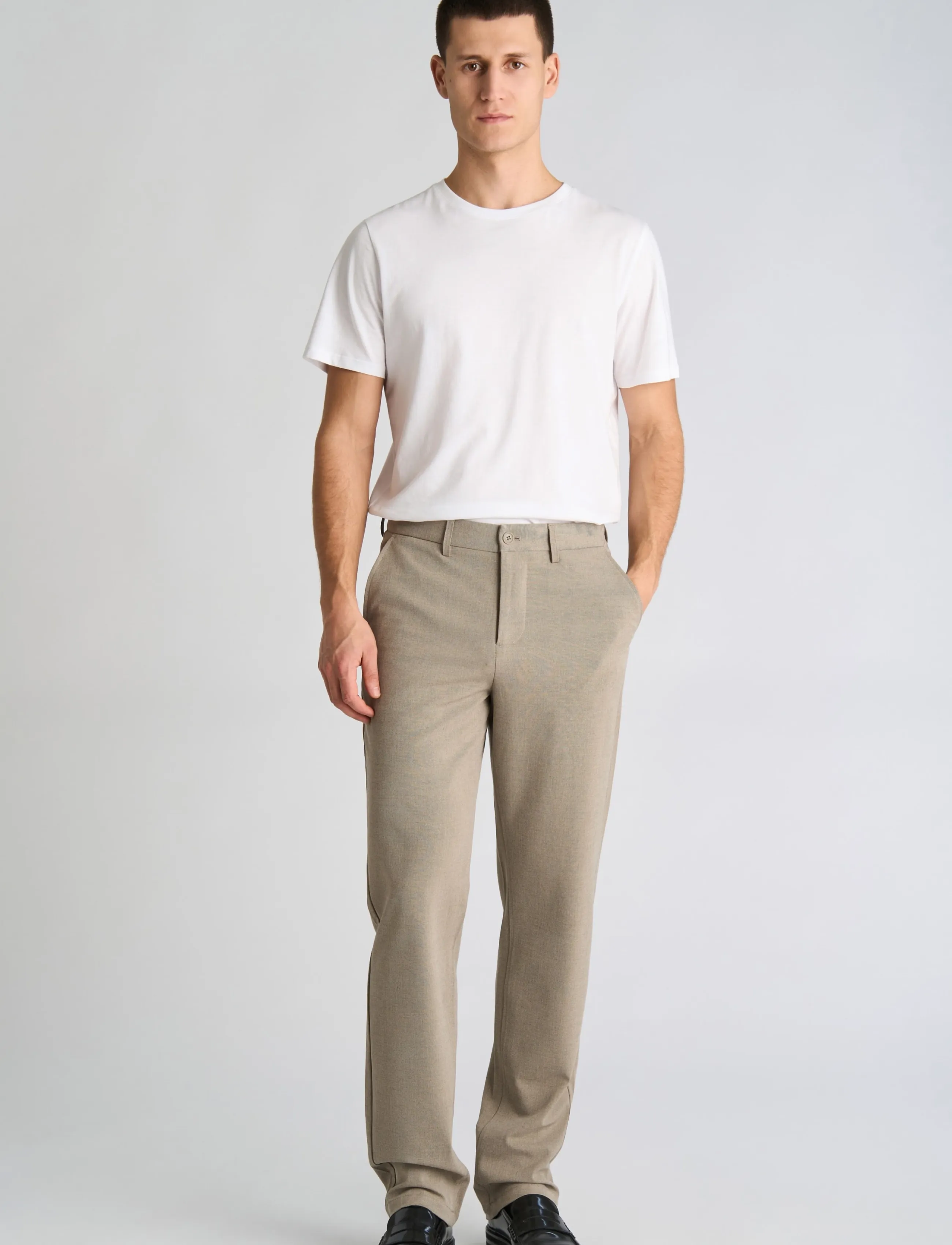 Lindbergh Superflex formal chino pants - Lindbergh - SAND MEL / beige