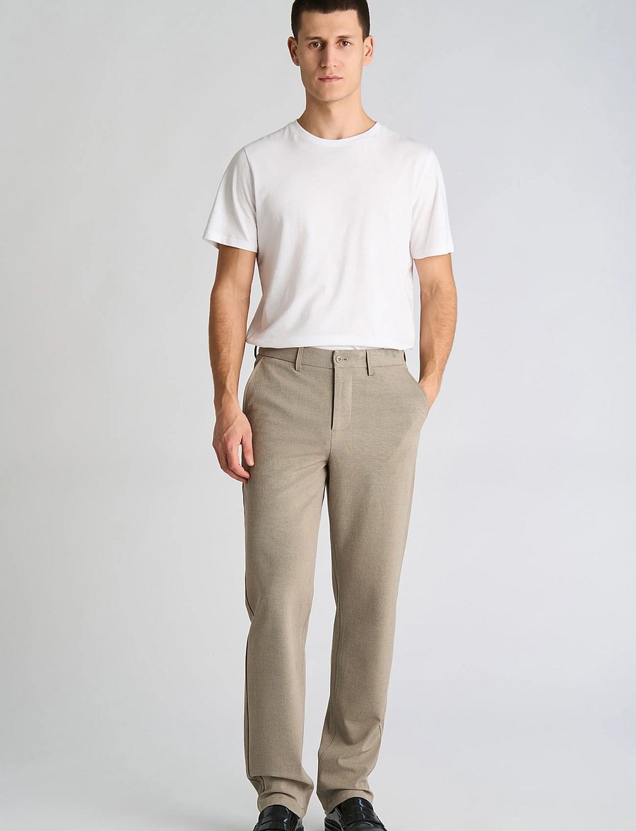 Lindbergh - Superflex formal chino pants - Ülikonnapüksid - sand mel - 0