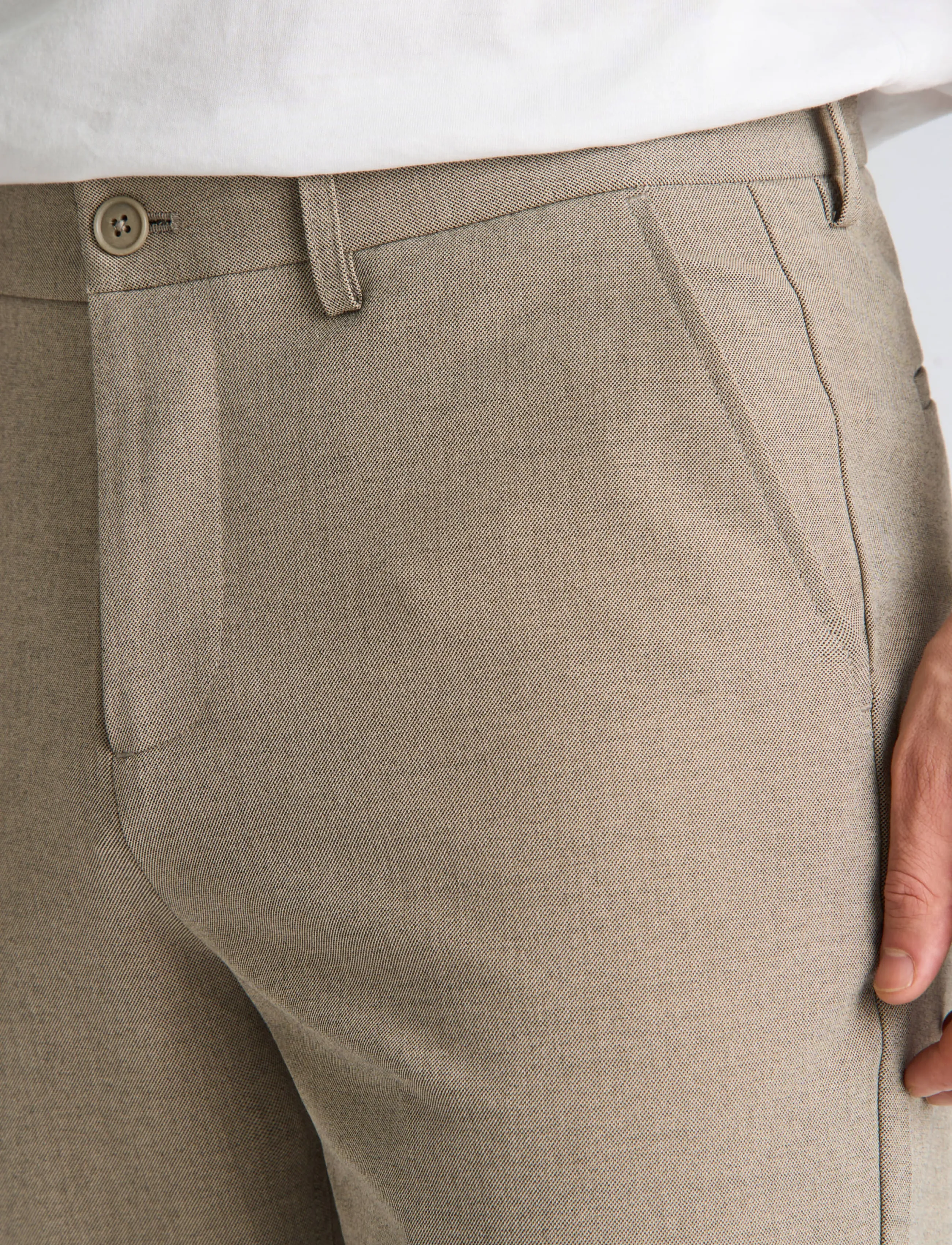 Lindbergh - Superflex formal chino pants - sand mel - 5