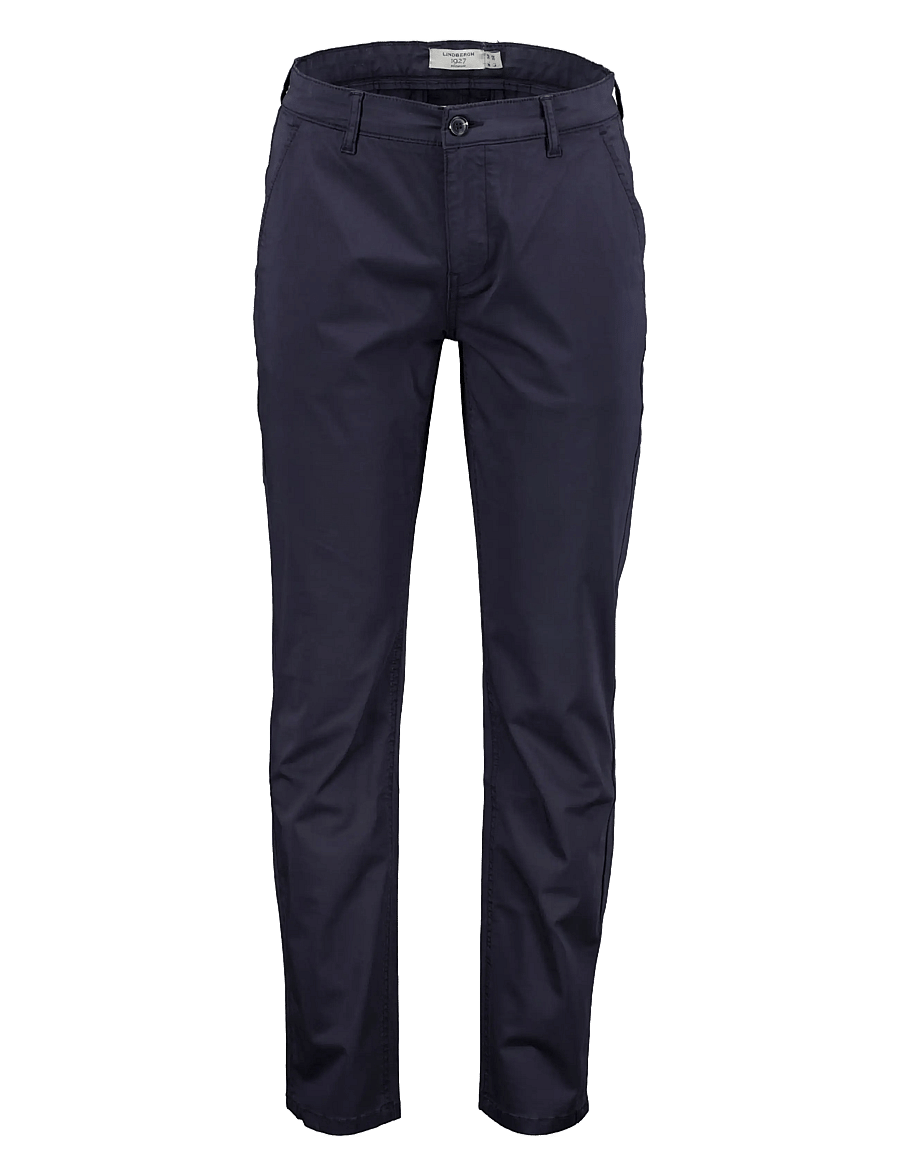 Lindbergh - Superflex cashmere touch chino pants - chinos - navy - 0