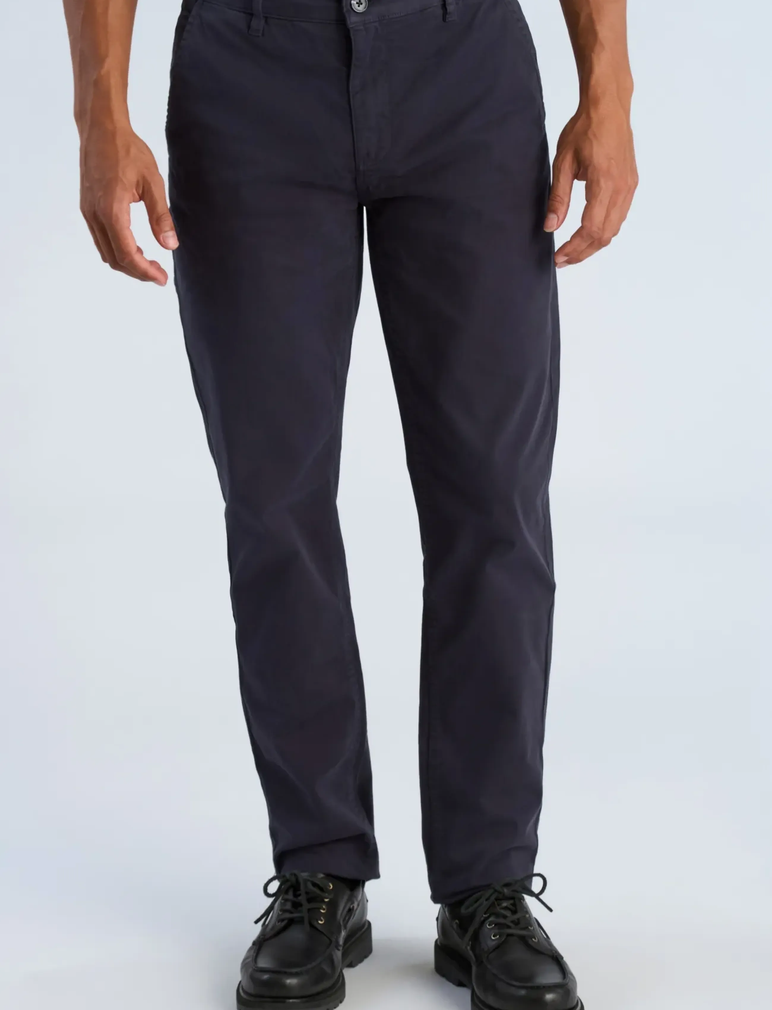 Lindbergh - Superflex cashmere touch chino pants - kelnės & džinsai - navy - 0