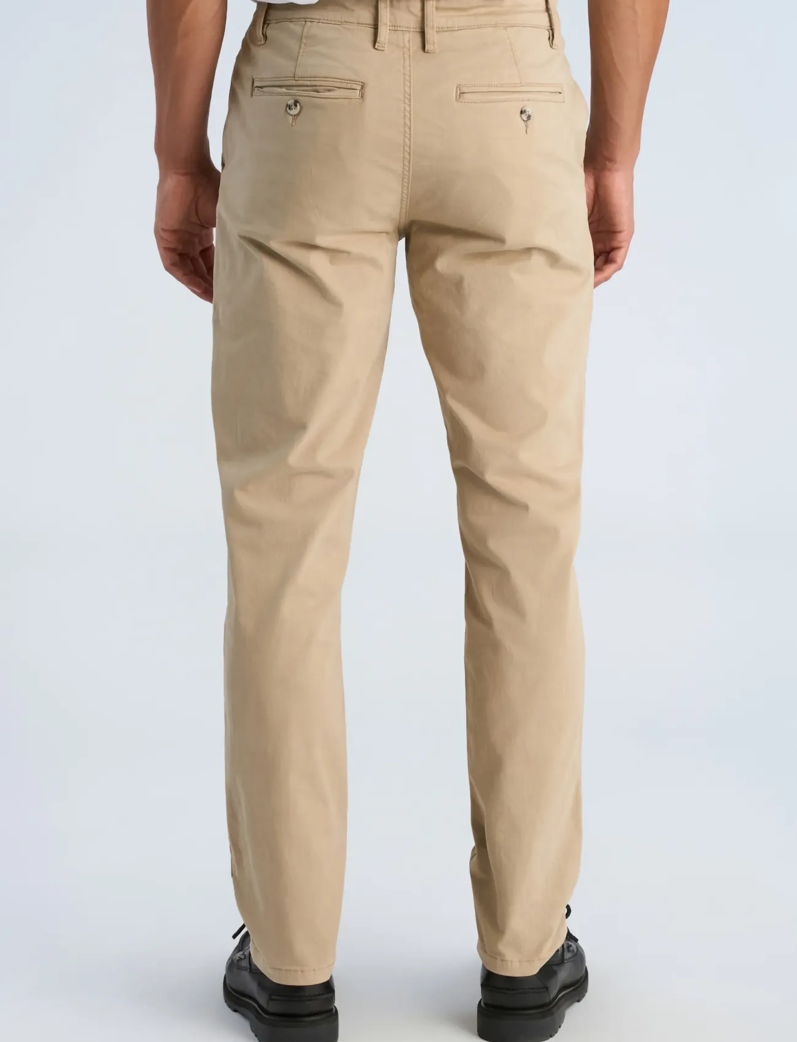 Lindbergh - Superflex cashmere touch chino pants - byxor & jeans - sand - 3