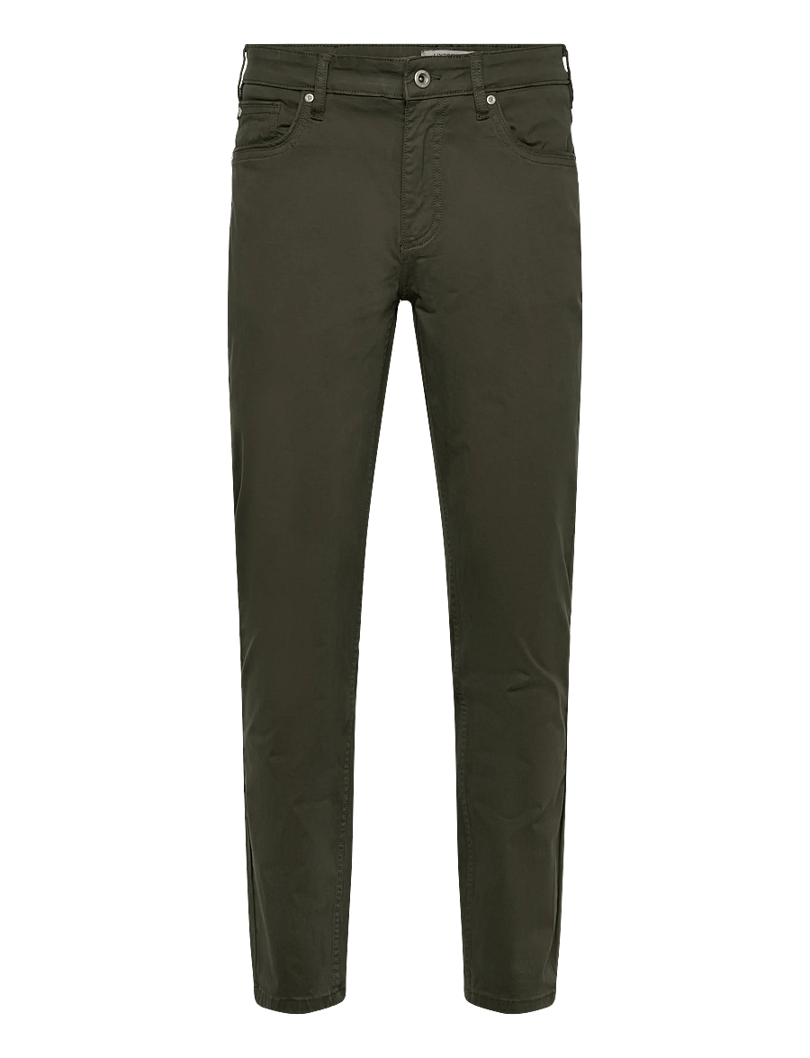 Lindbergh - Cashmere touch 5 pocket pants - casual trousers - army - 1