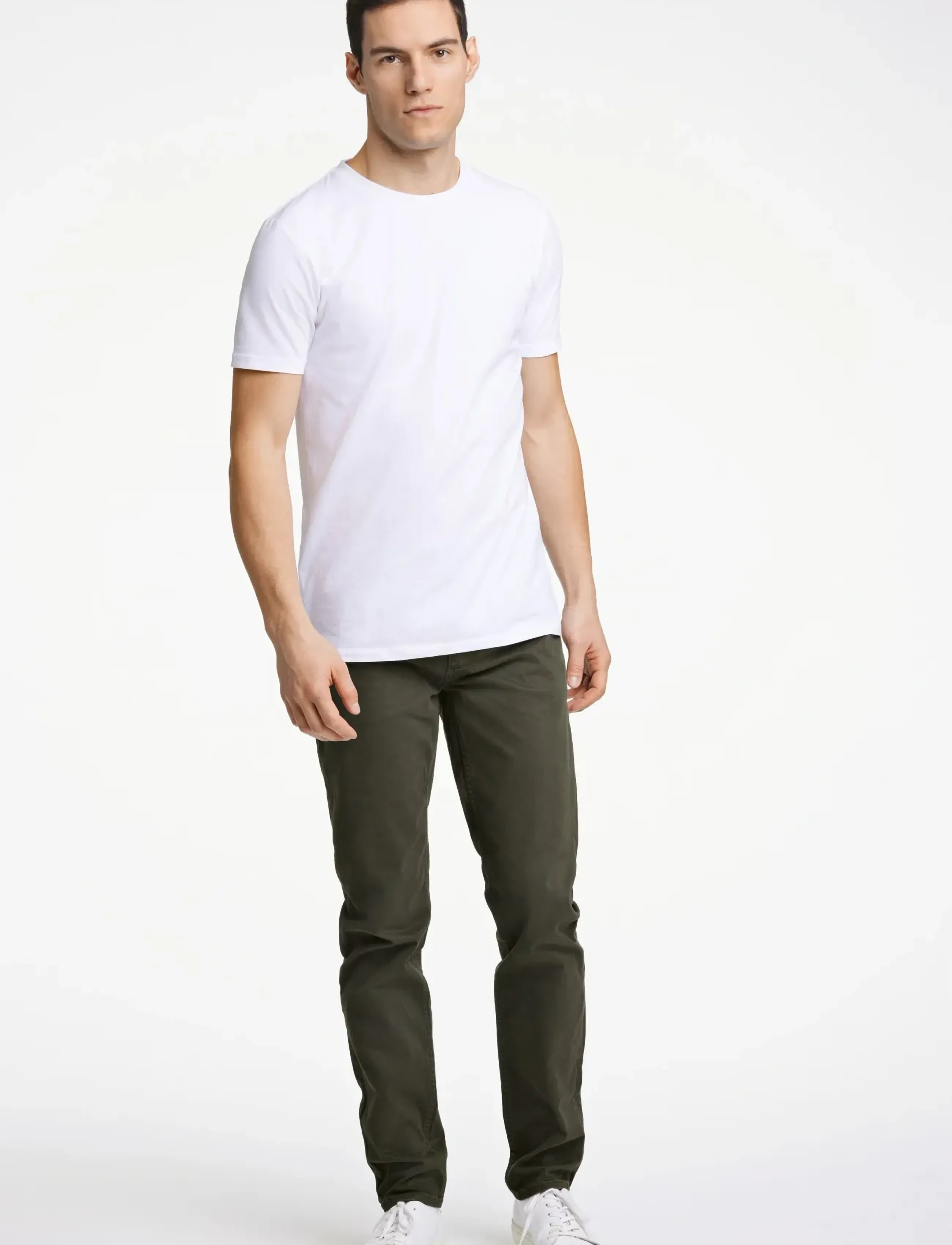 Lindbergh Cashmere touch 5 pocket pants - Bukser - ARMY / black