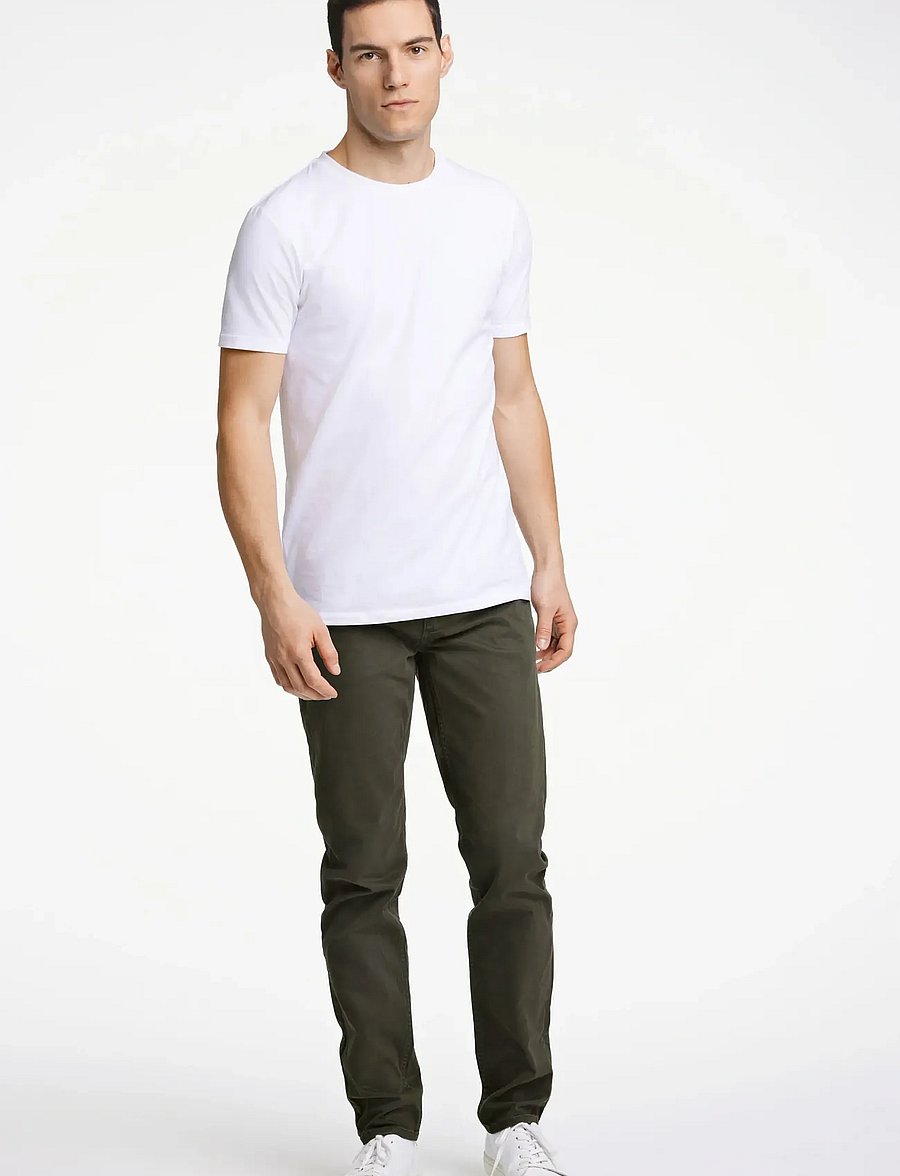 Lindbergh - Cashmere touch 5 pocket pants - casual trousers - army - 0