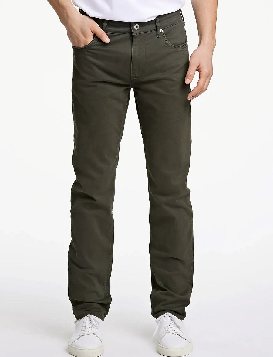 Lindbergh - Cashmere touch 5 pocket pants - casual trousers - army - 3