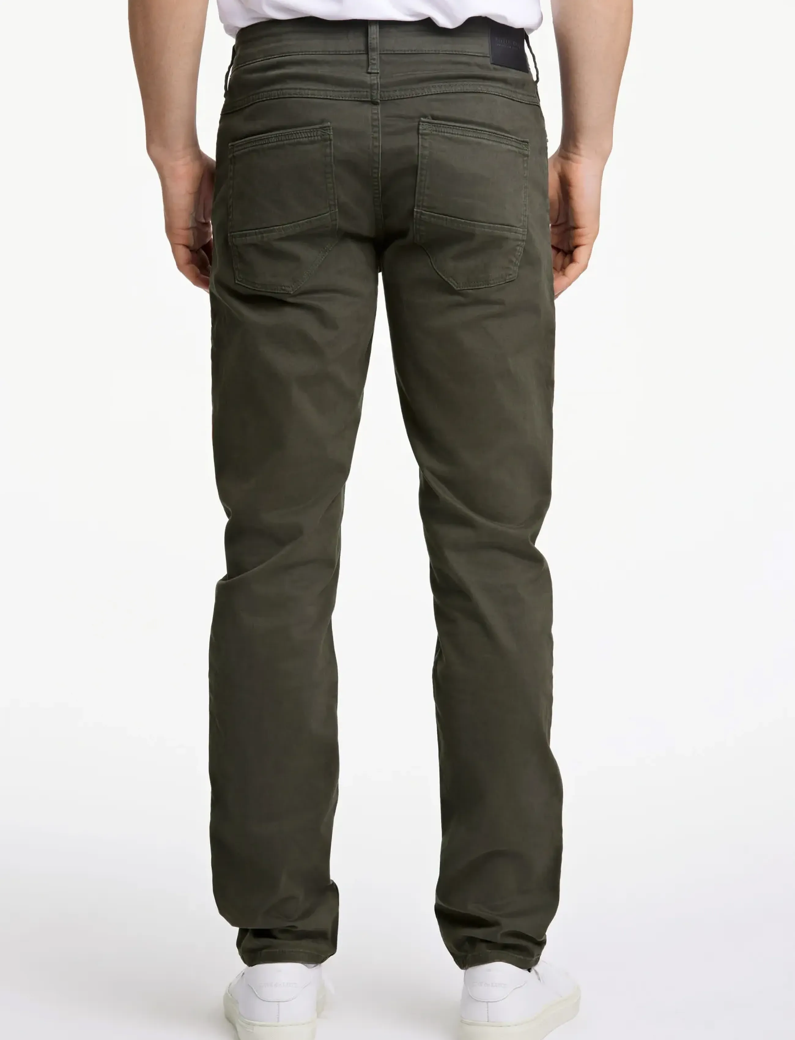 Lindbergh - Cashmere touch 5 pocket pants - trousers & jeans - army - 4