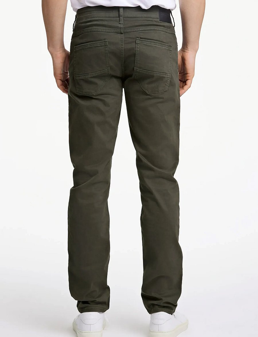 Lindbergh - Cashmere touch 5 pocket pants - casual trousers - army - 4