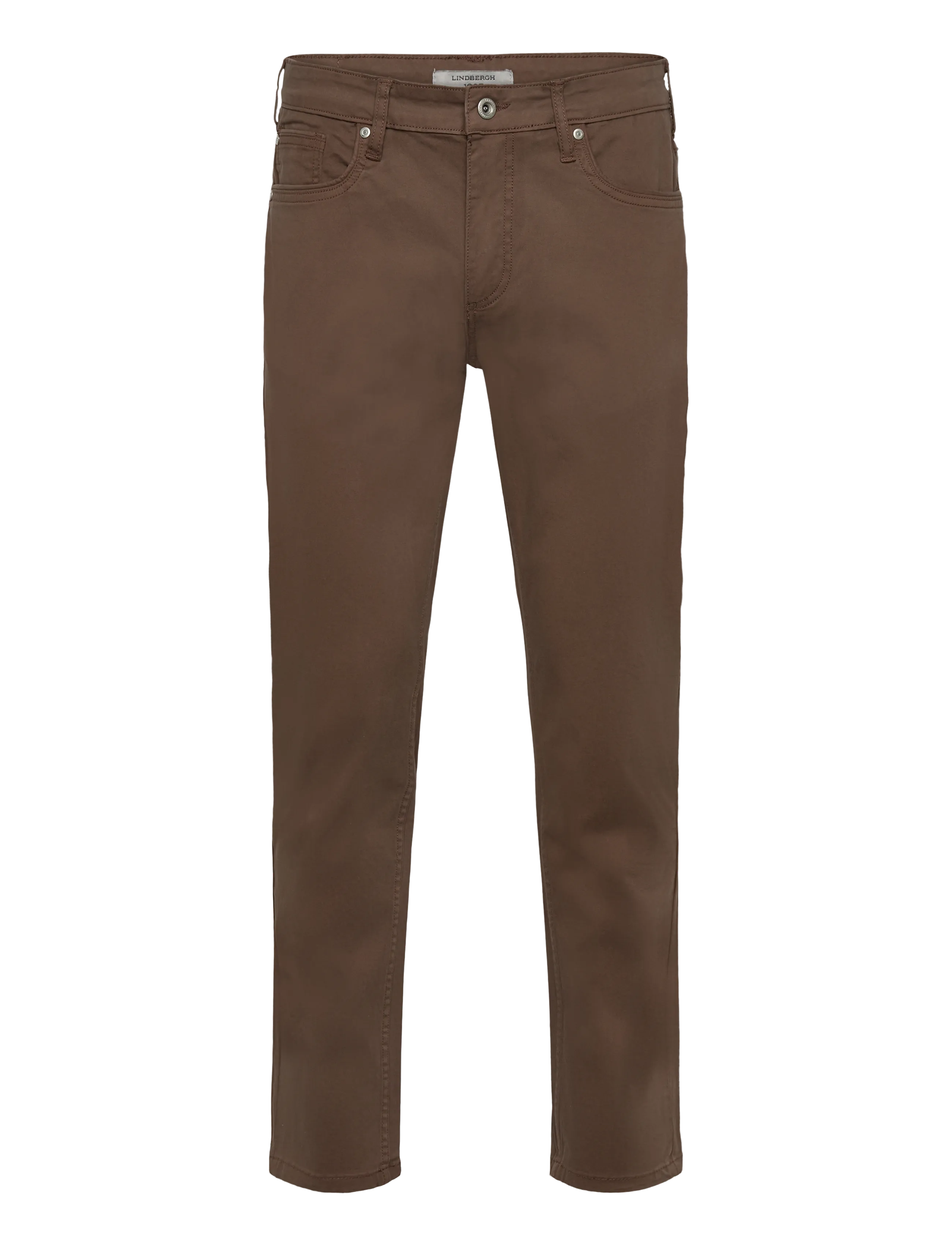 Lindbergh Cashmere touch 5 pocket pants - Lindbergh - DK BROWN / brown