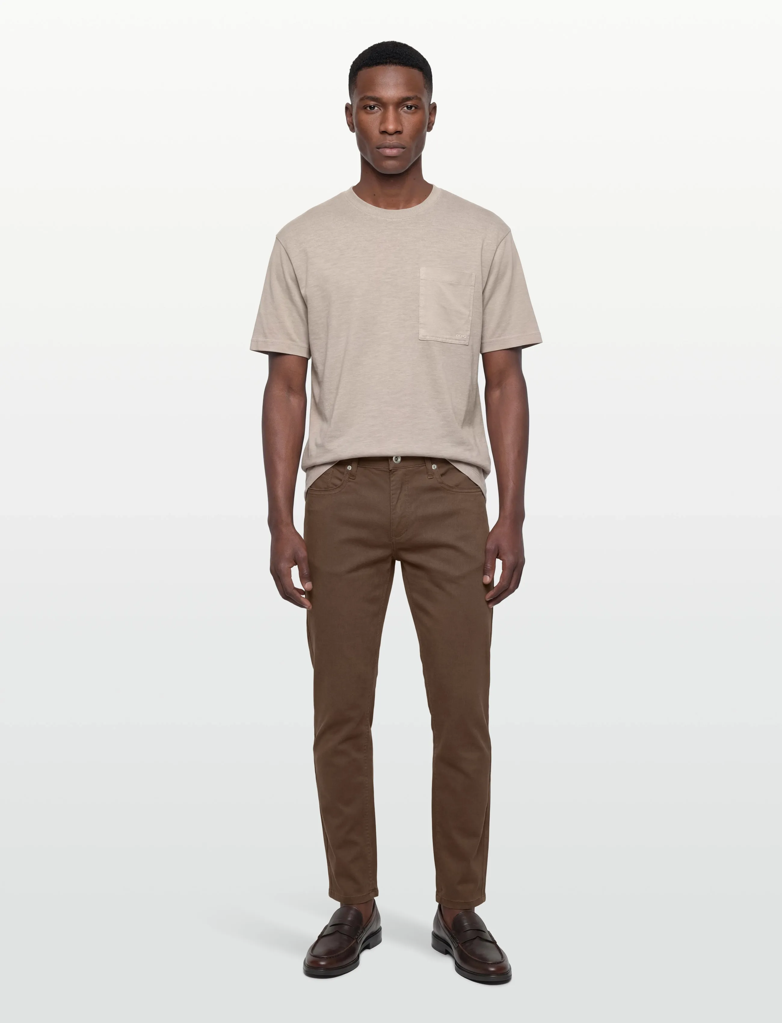 Lindbergh Cashmere Touch 5 Pocket Pants, 32 x 32, Brown, Bukser > Afslappet, Herre
