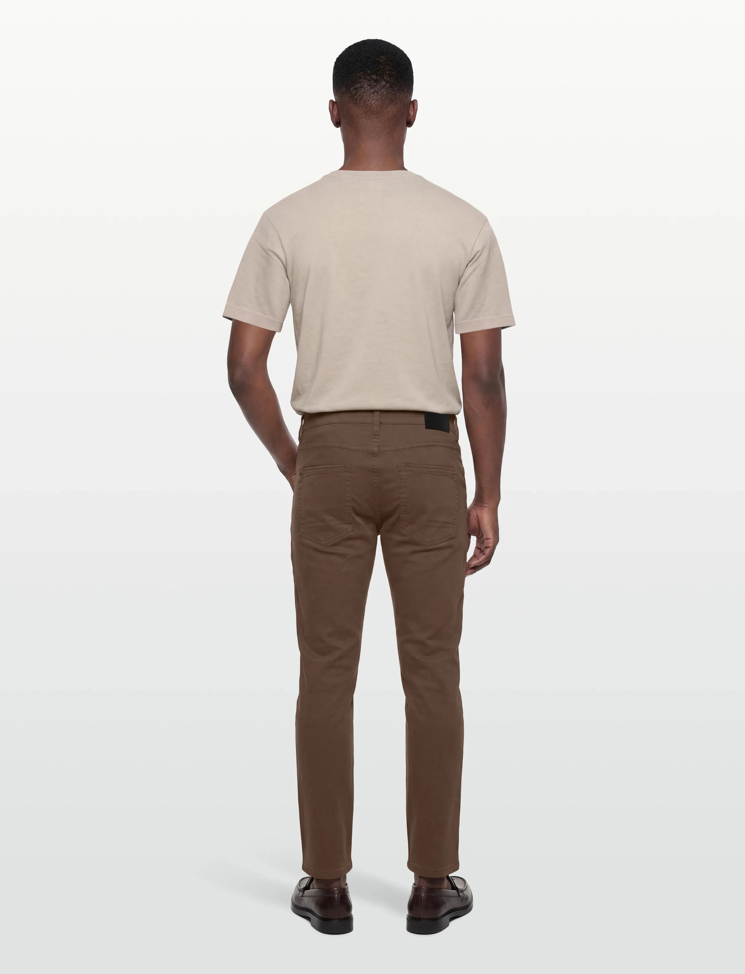 Lindbergh - Cashmere touch 5 pocket pants - casual bukser - dk brown - 4