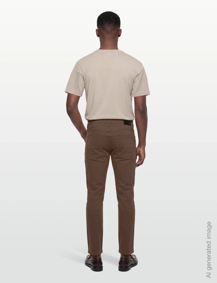 Lindbergh - Cashmere touch 5 pocket pants - vabaajapüksid - dk brown - 4
