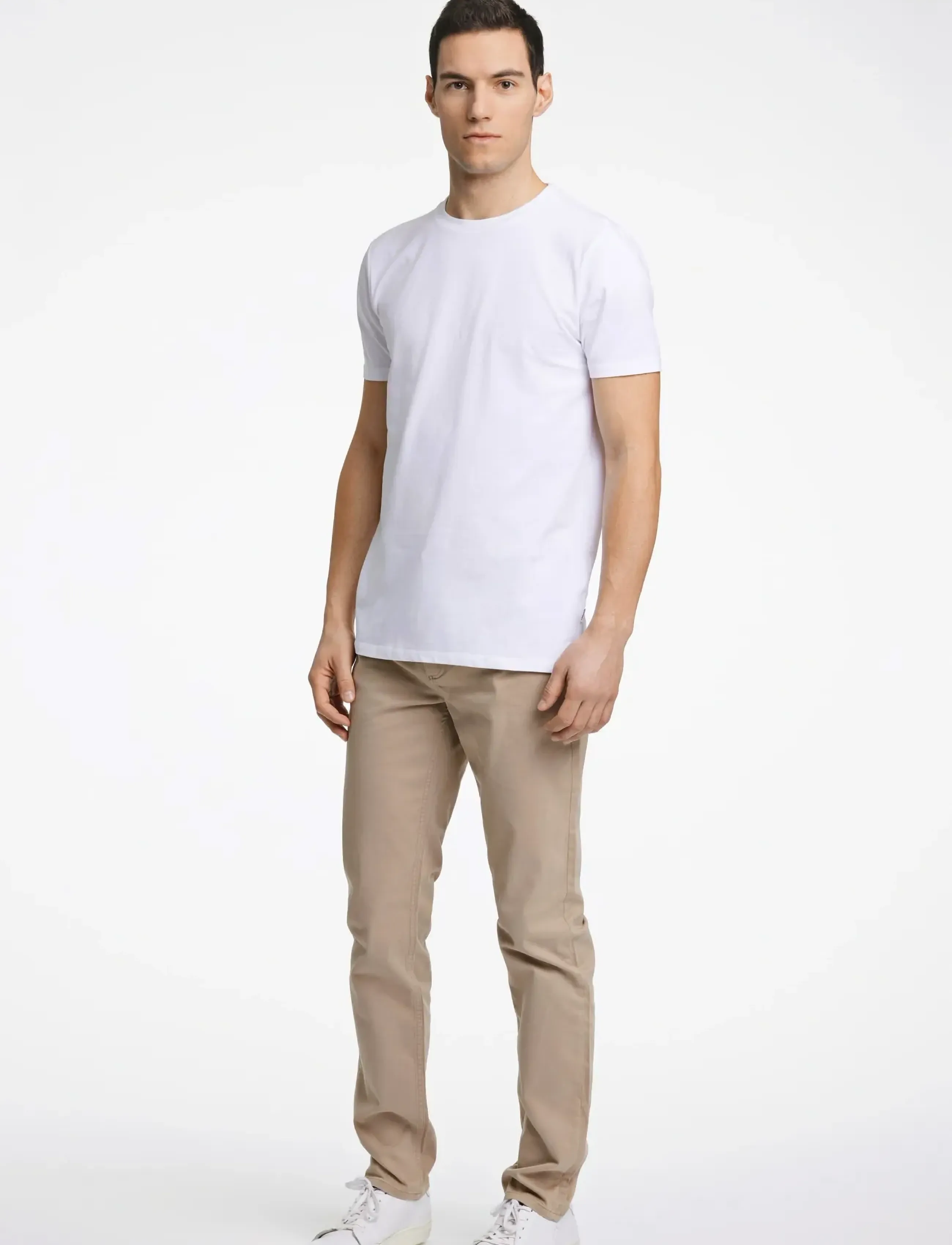 Lindbergh Cashmere Touch 5 Pocket Pants, 32 x 32, Beige, Bukser > Afslappet, Herre