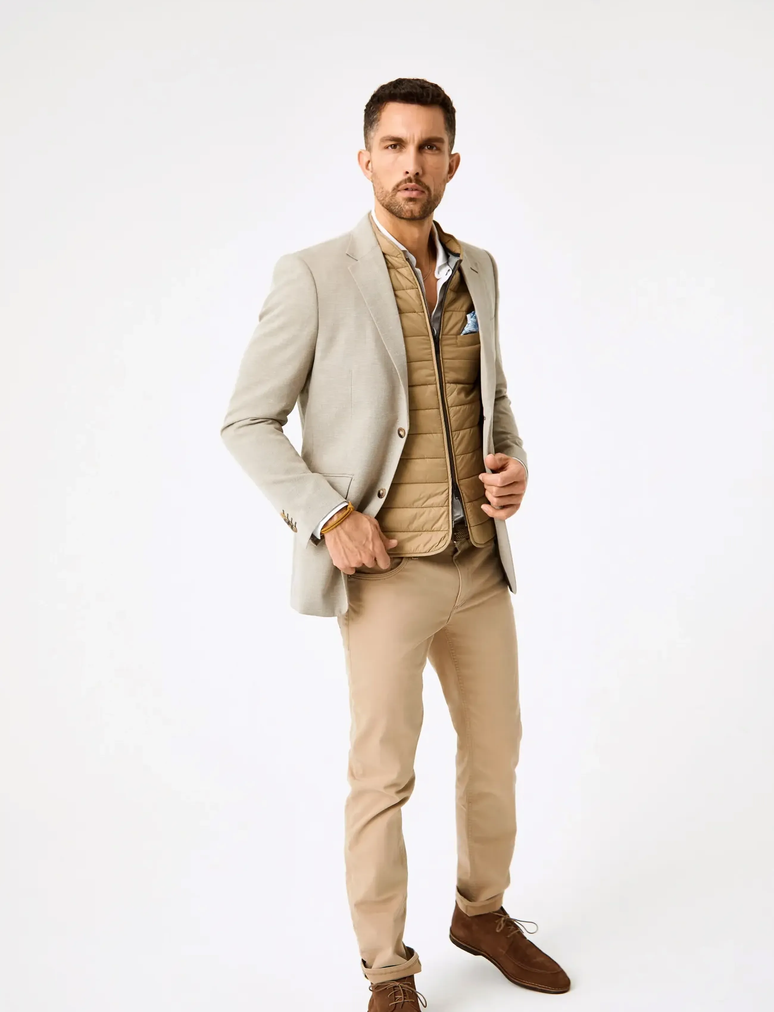 Lindbergh - Cashmere touch 5 pocket pants - casual trousers - sand - 4