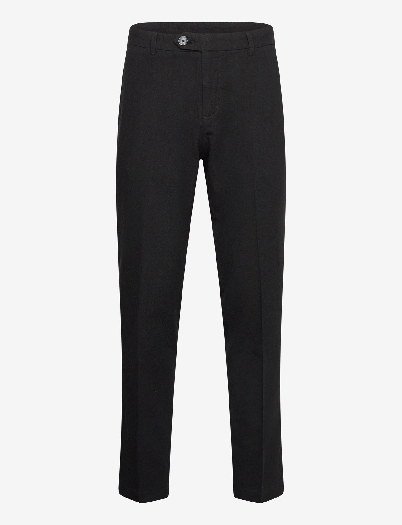 Lindbergh - Linen club pants - jakkesætbukser i hør - black - 1