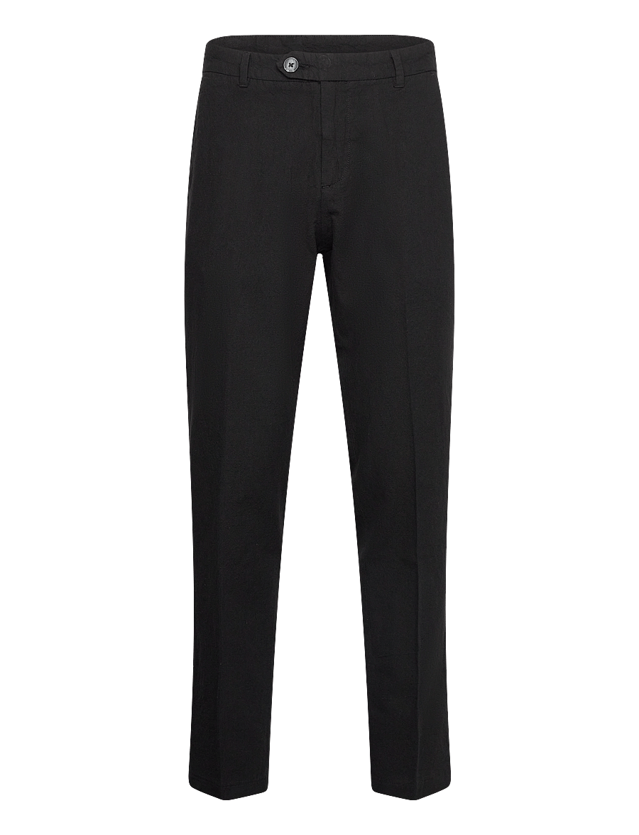 Lindbergh - Linen club pants - linnebyxor - black - 1