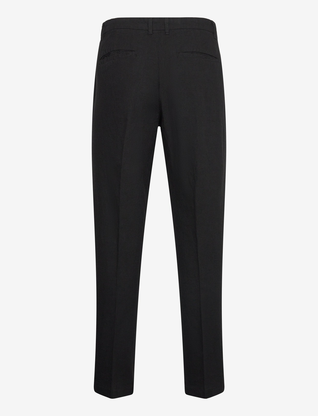 Lindbergh - Linen club pants - jakkesætbukser i hør - black - 2