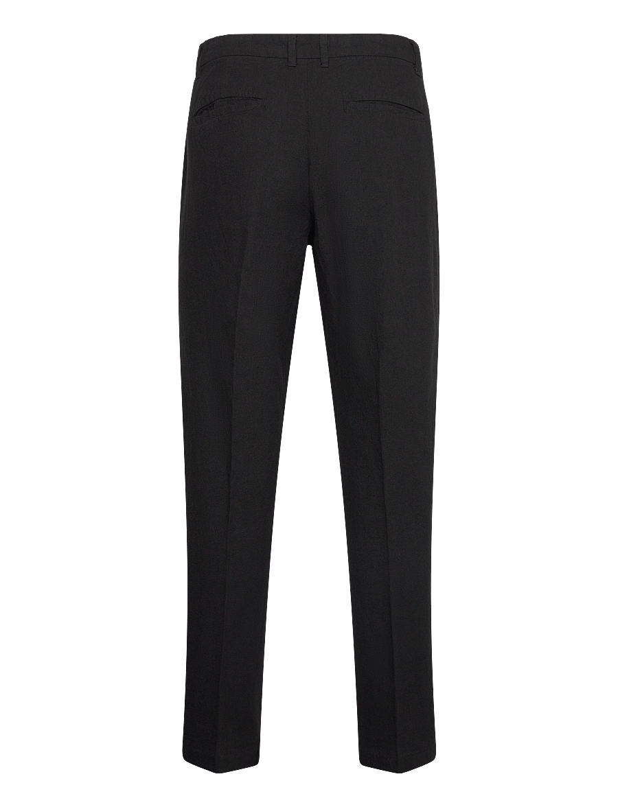 Lindbergh - Linen club pants - linnebyxor - black - 2