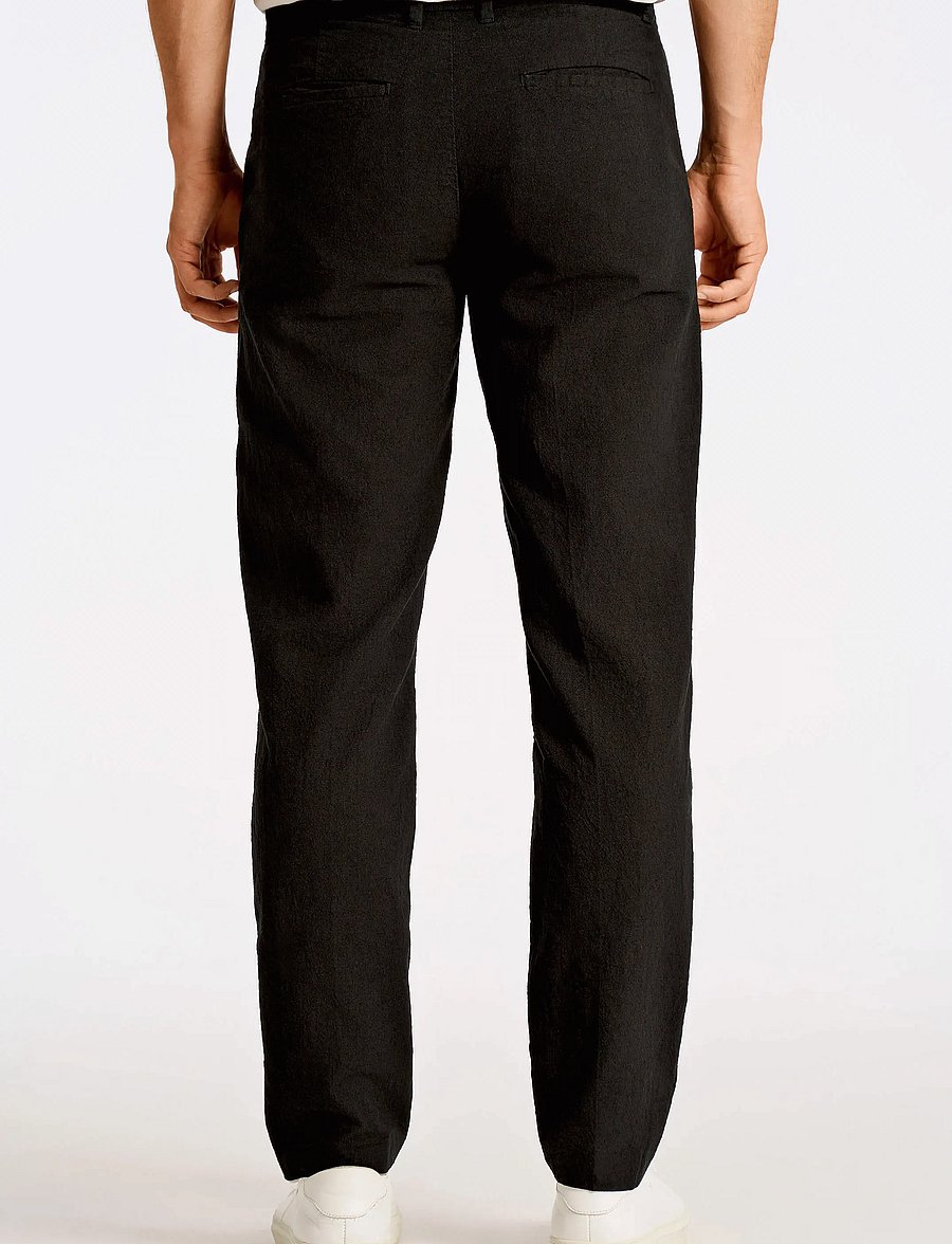 Lindbergh - Linen club pants - linnebyxor - black - 3