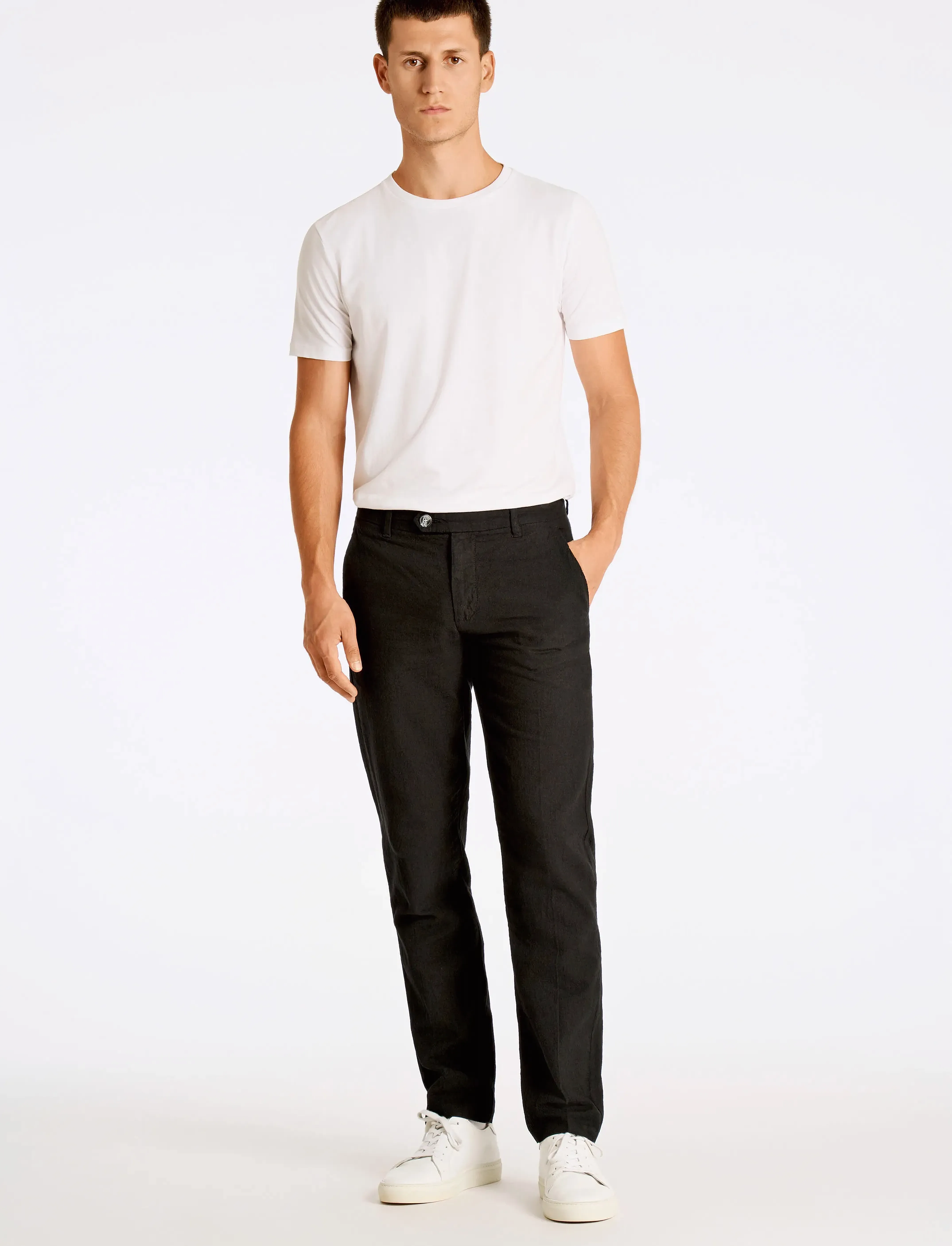 Lindbergh - Linen club pants - lina uzvalka bikses - black - 4