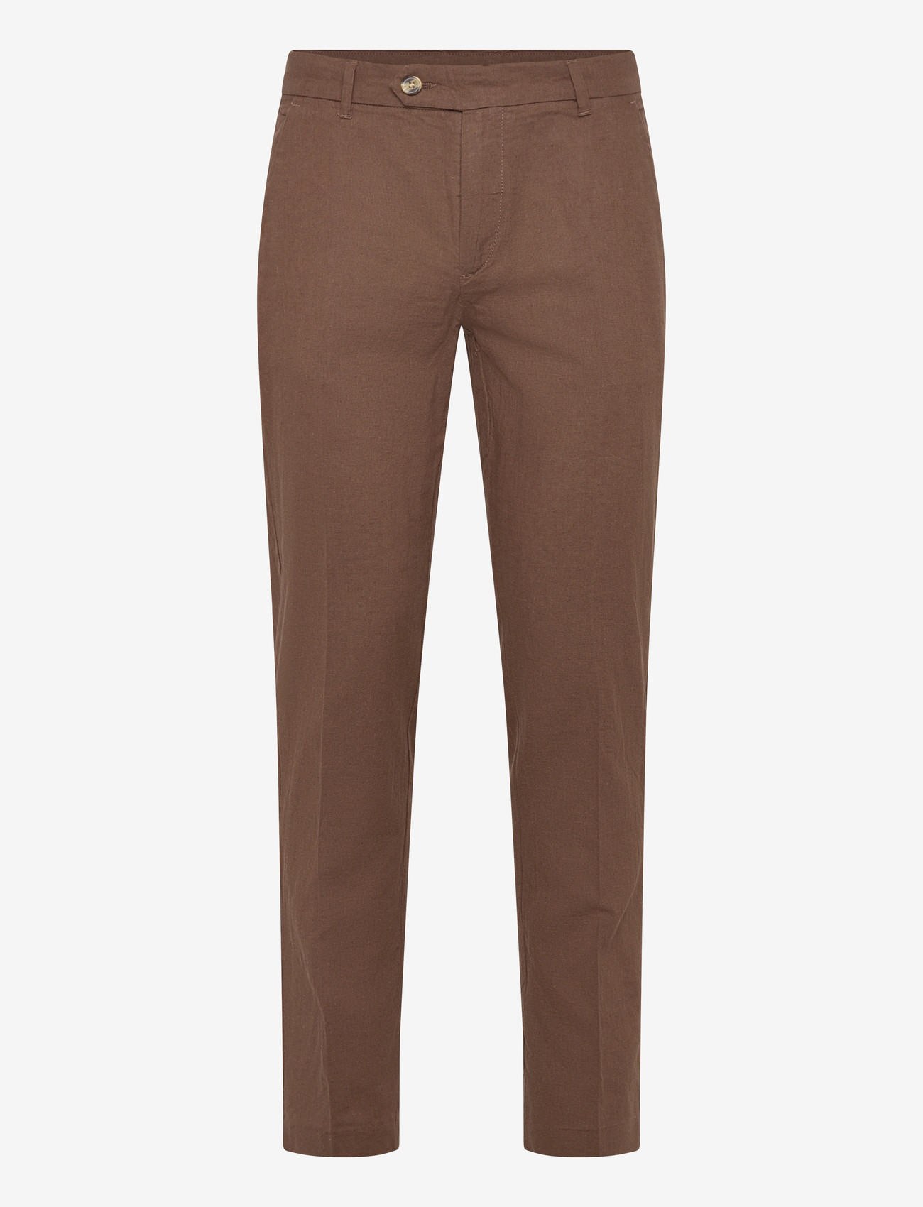 Lindbergh - Linen club pants - jakkesætbukser i hør - brown - 0