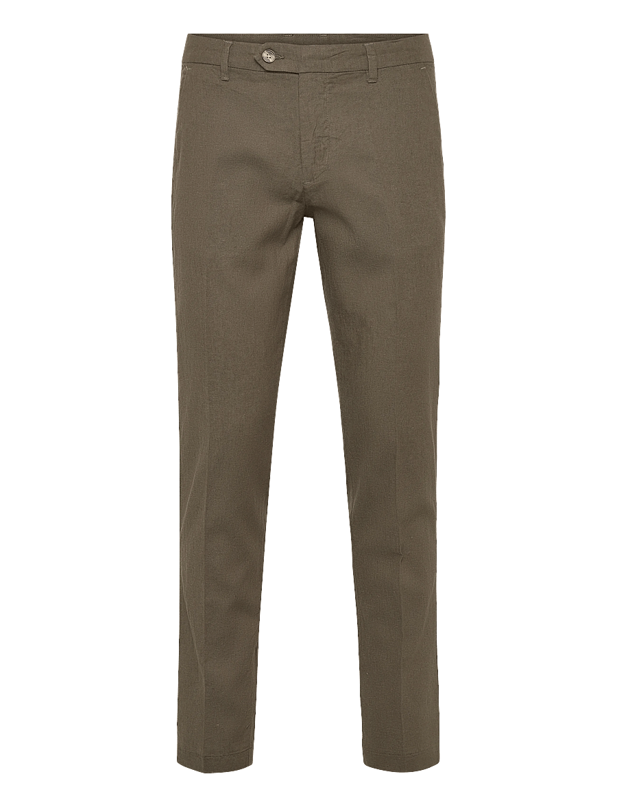 Lindbergh - Linen club pants - linnebyxor - dk army - 1