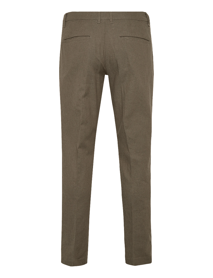 Lindbergh - Linen club pants - linnebyxor - dk army - 2